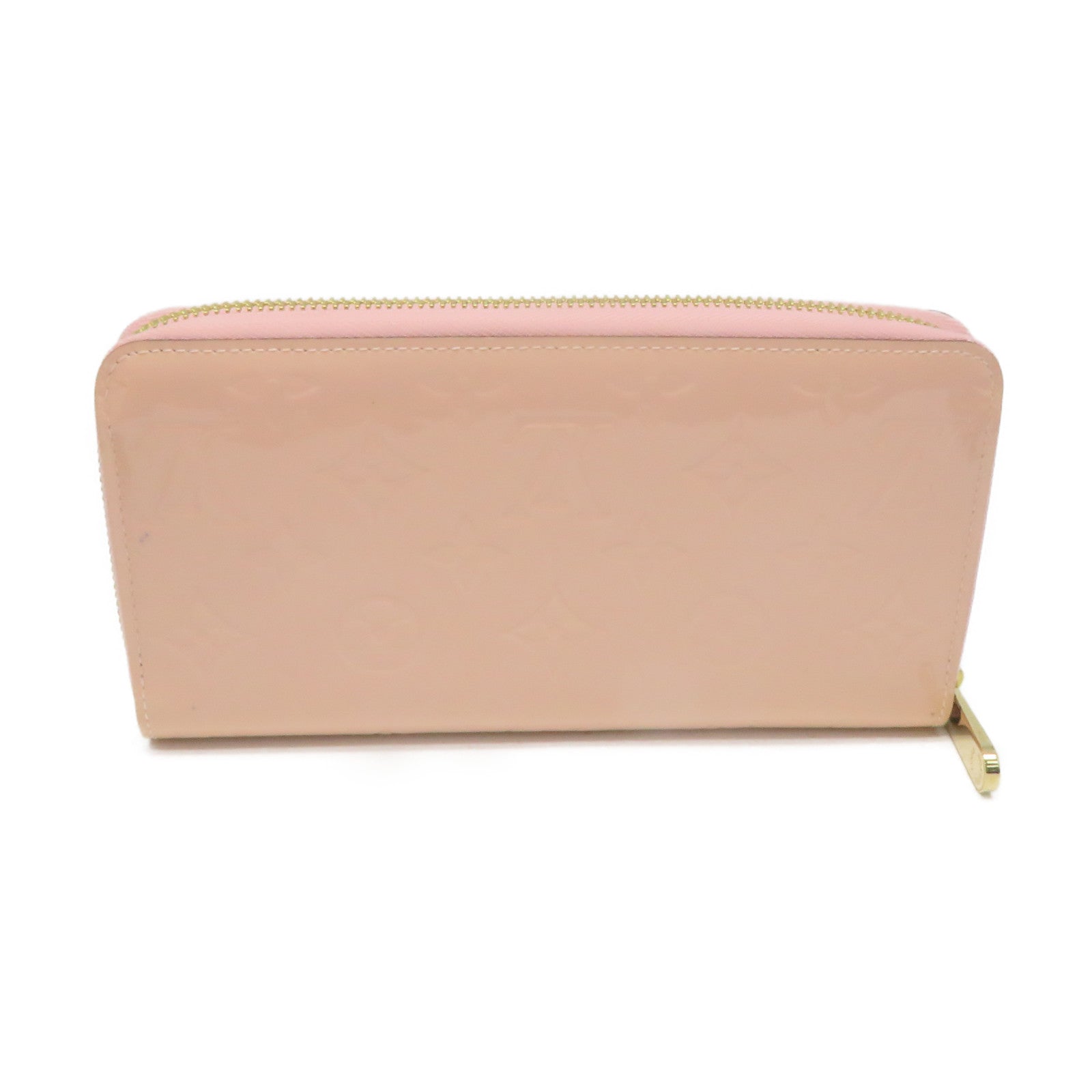 LOUIS VUITTON Mono-Vernis Zipper Long Wallet金扣拉链长钱包粉红色