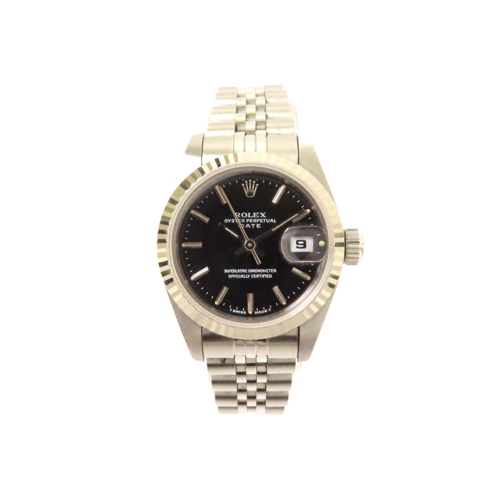 ROLEX 不鏽鋼Lady Date 26mm手錶自動機芯黑色