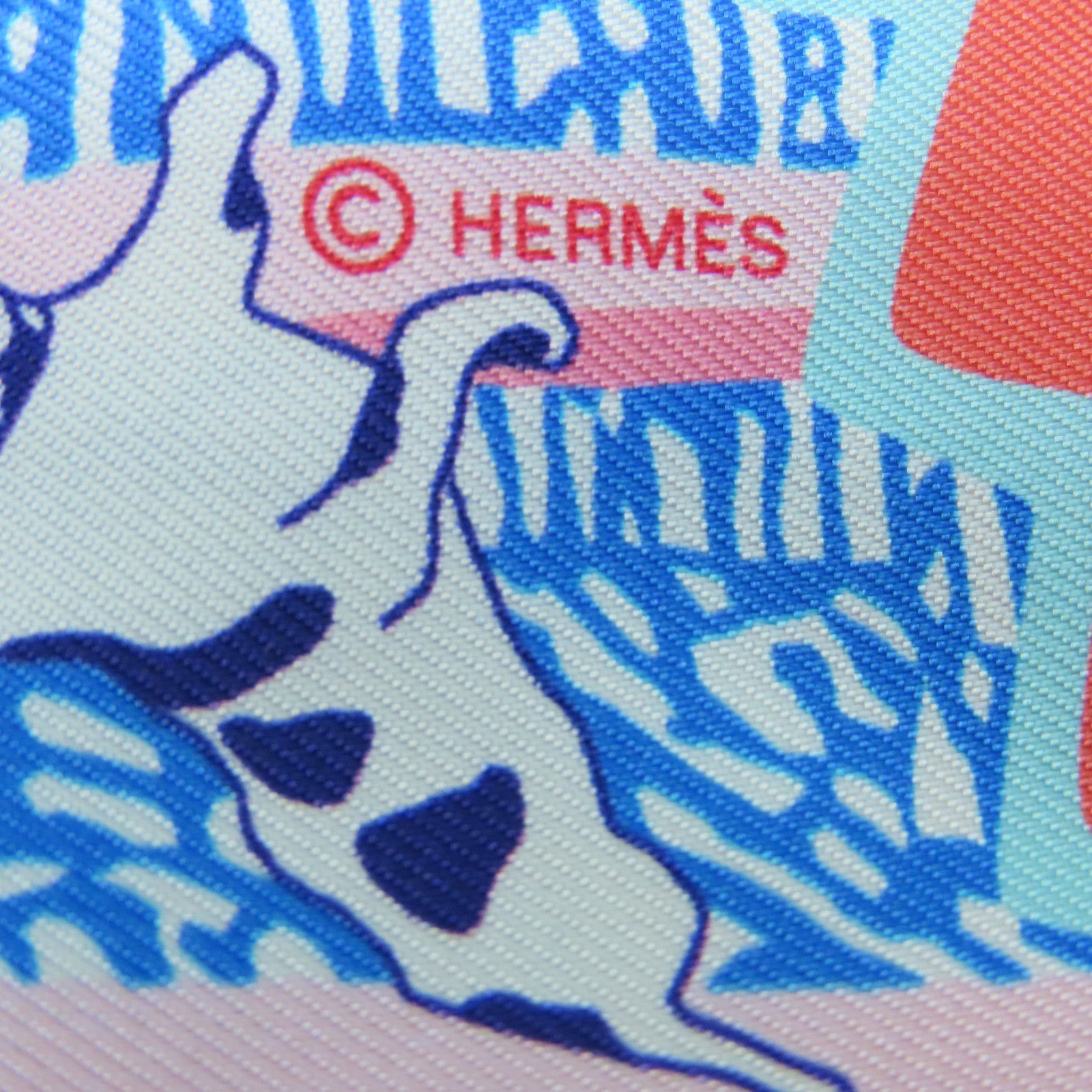 HERMES 絲質Twilly絲巾彩色