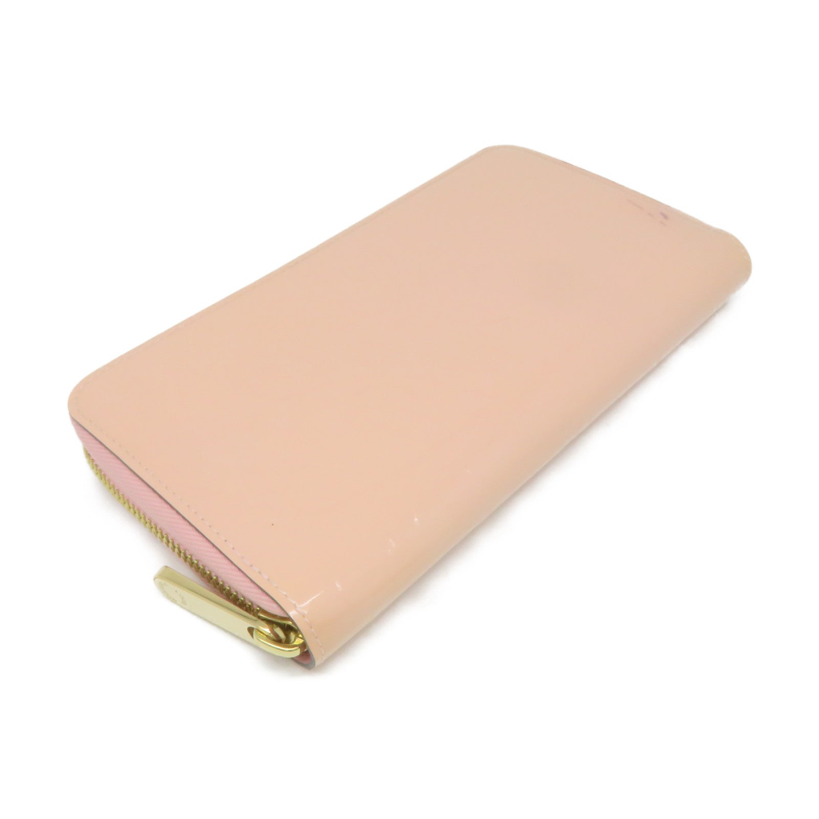 LOUIS VUITTON Mono-Vernis Zipper Long Wallet金扣拉链长钱包粉红色