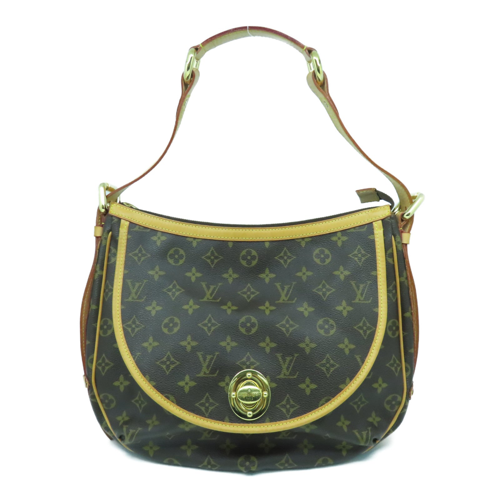 LOUIS VUITTON Monogram Tulum GM金扣肩背袋啡色