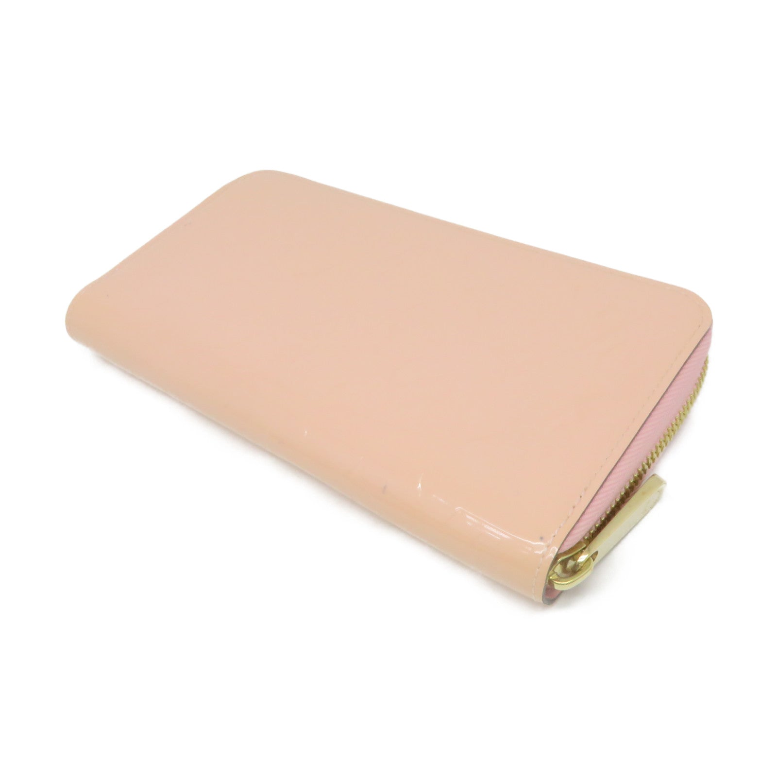 LOUIS VUITTON Mono-Vernis Zipper Long Wallet金扣拉链长钱包粉红色