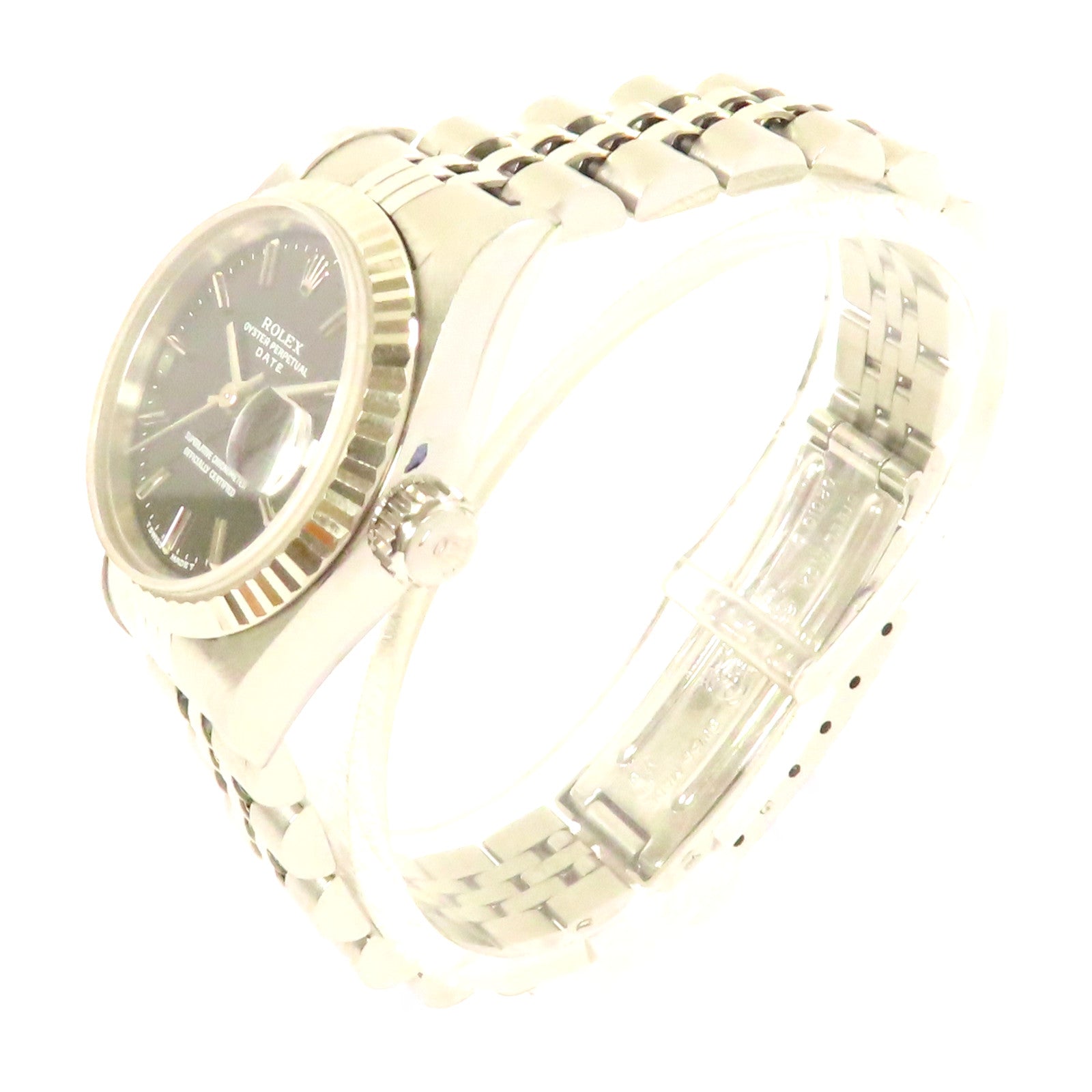ROLEX 不鏽鋼Lady Date 26mm手錶自動機芯黑色
