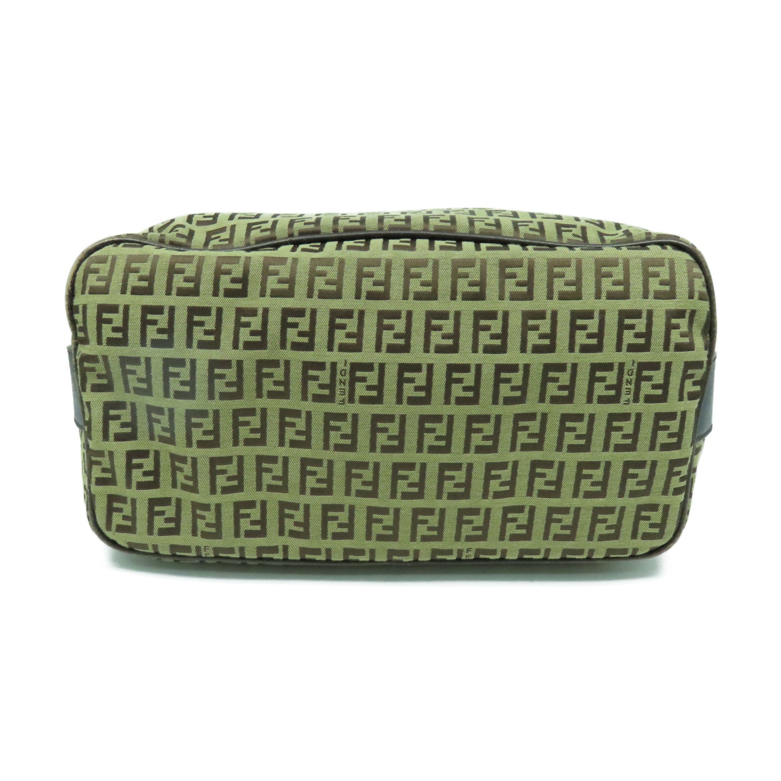FENDI 帆布Shoulder Bag銀扣肩背袋啡色
