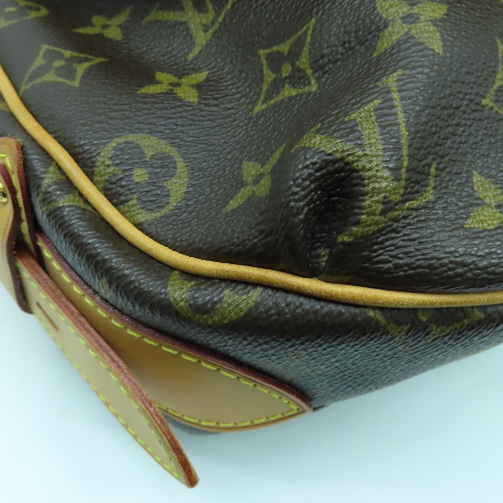 LOUIS VUITTON Monogram Tulum GM金扣肩背袋啡色