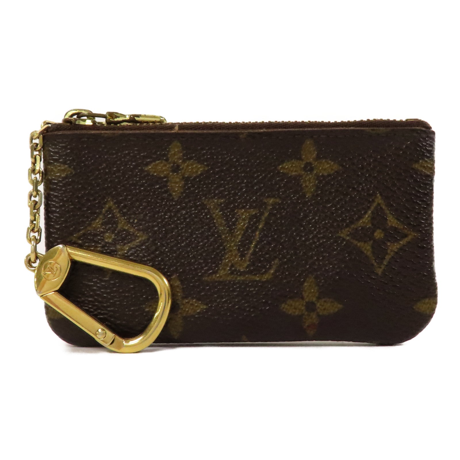 LOUIS VUITTON Monogram Key & Coin Case金扣零錢包啡色