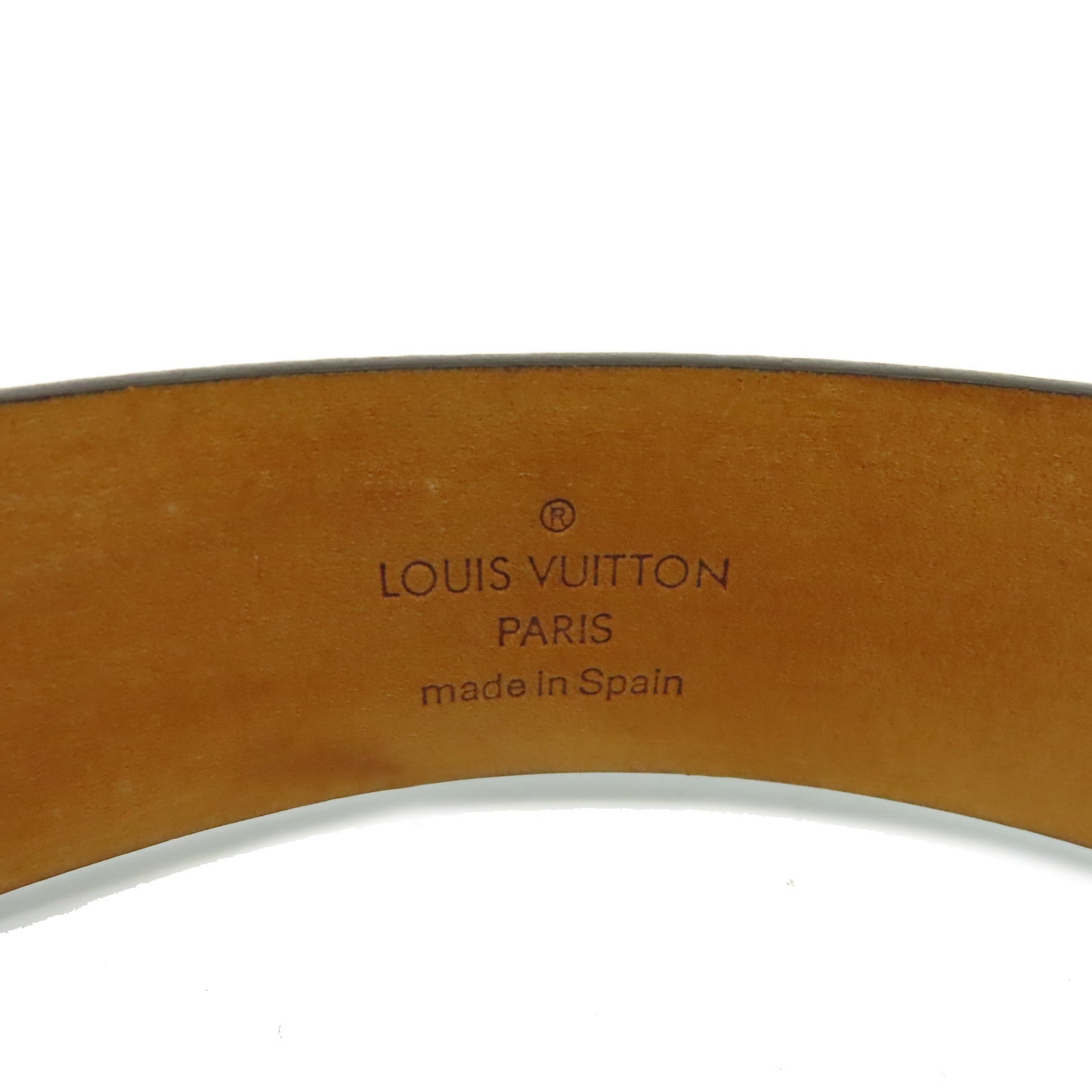 LOUIS VUITTON Monogram Belt銀扣皮帶啡色