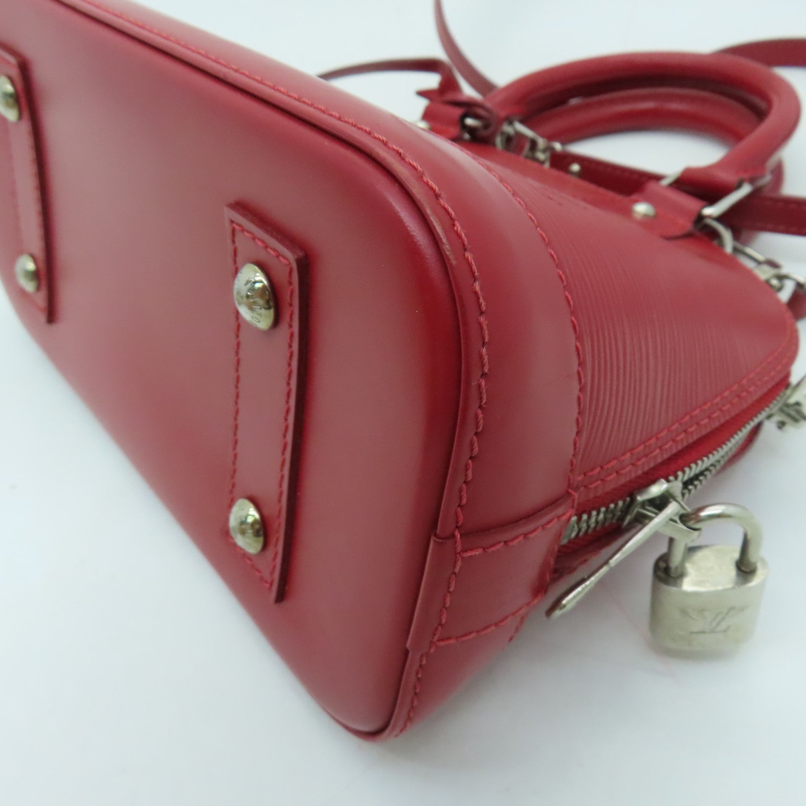 LOUIS VUITTON 【激減優惠】Epi Alma BB銀扣手挽肩背兩用袋紅色