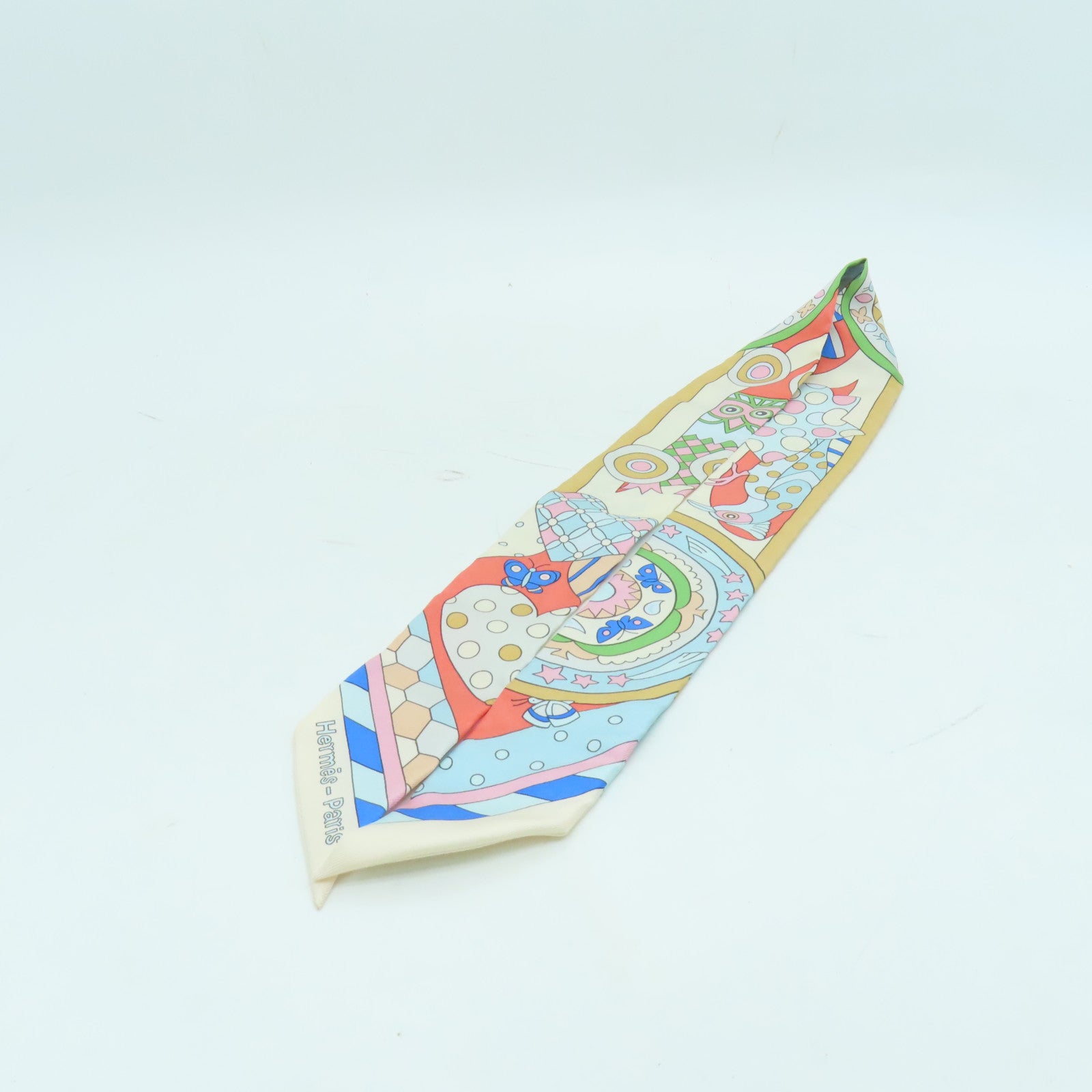 HERMES 丝质Twilly丝巾彩色