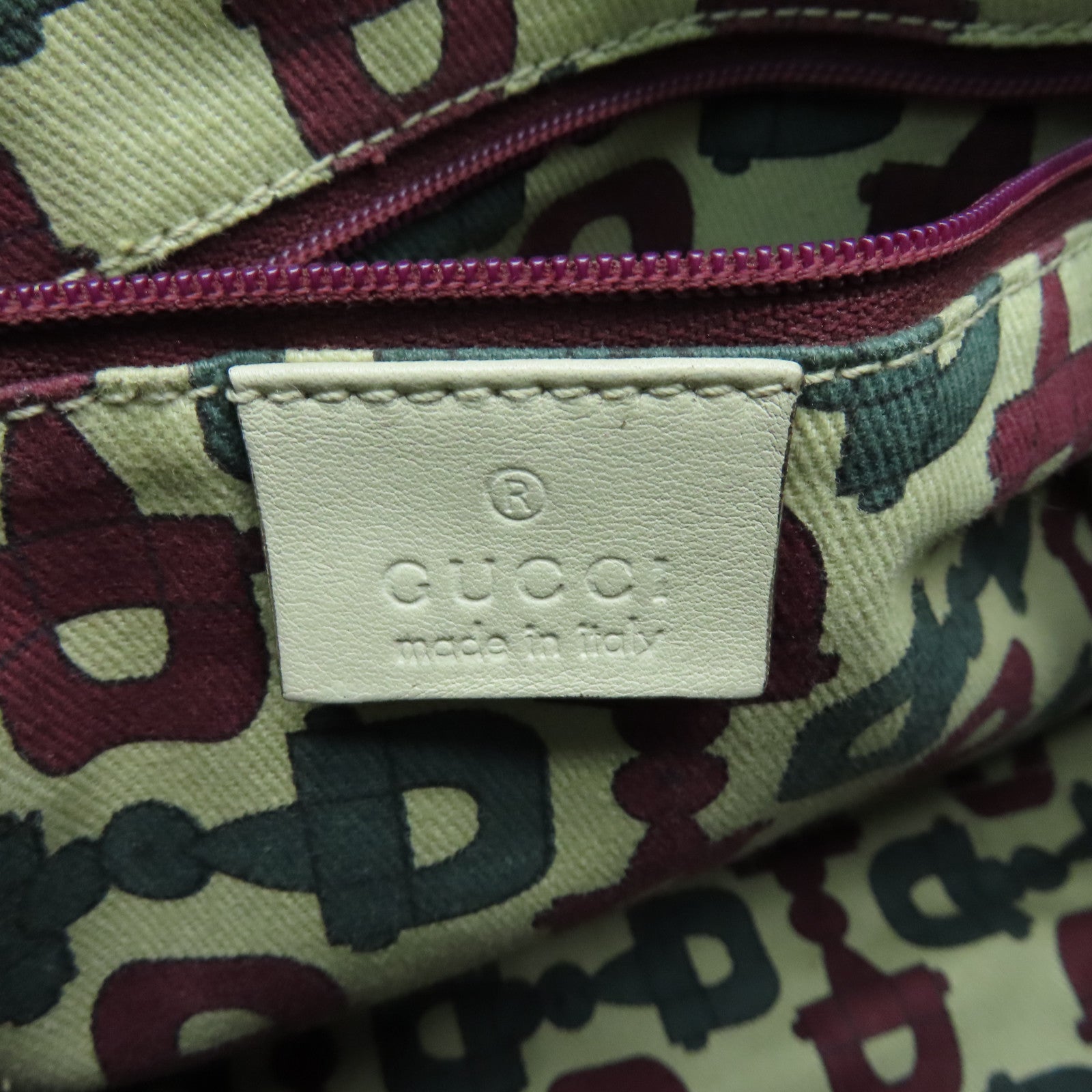 GUCCI cowhide leather Handbag gold buckle handle bag beige