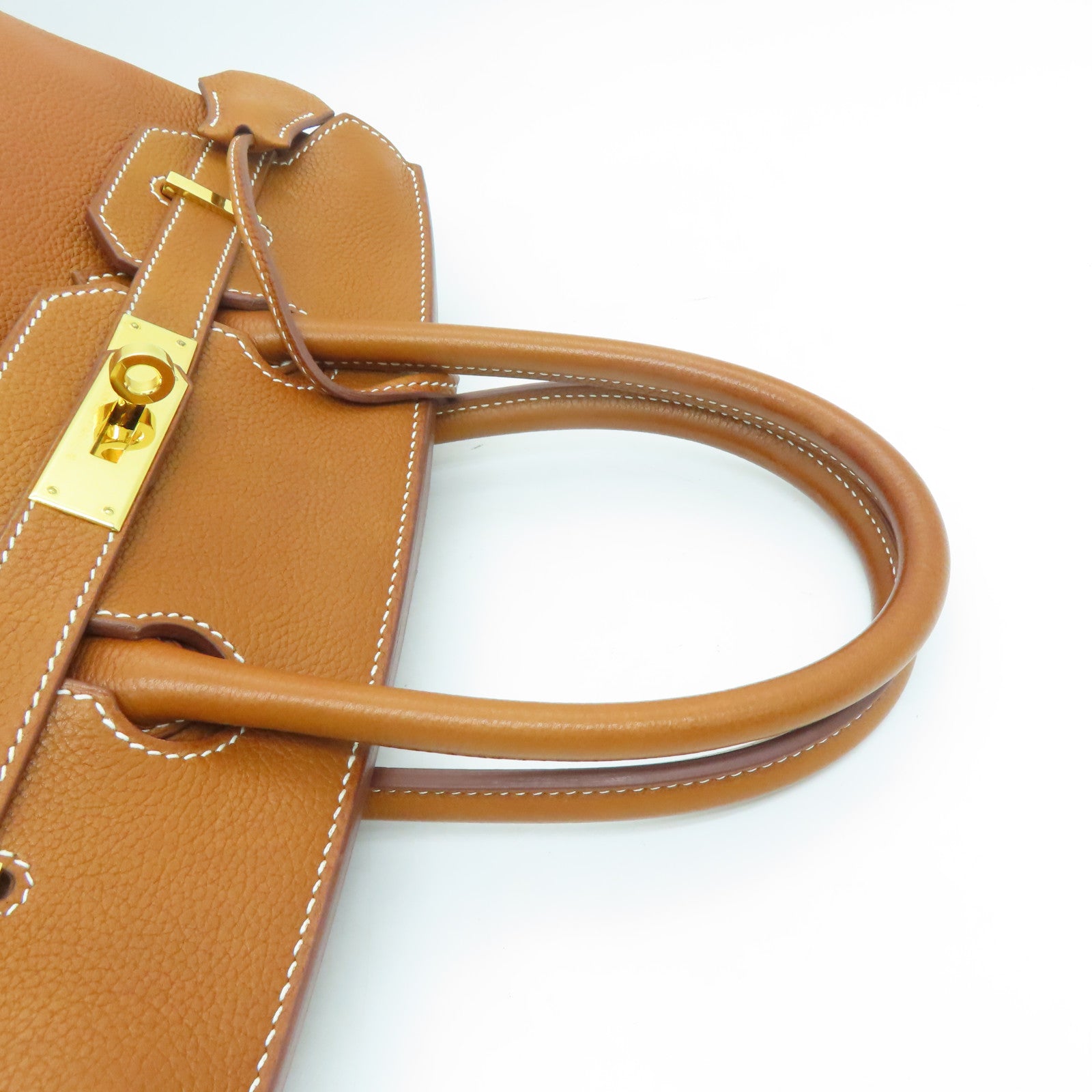 HERMES Vache Trekking皮革Birkin 30金扣手挽袋Gold/啡色