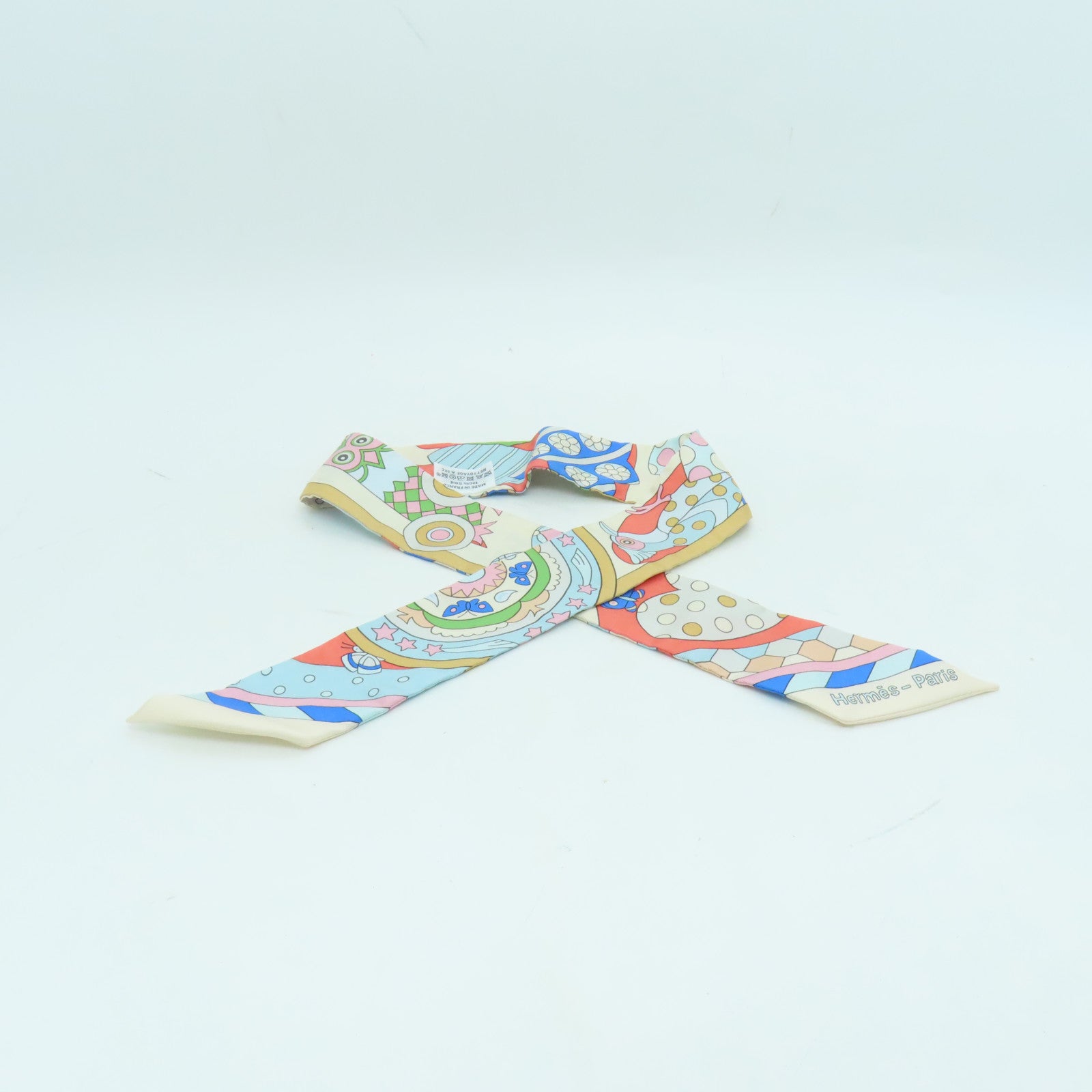 HERMES 丝质Twilly丝巾彩色