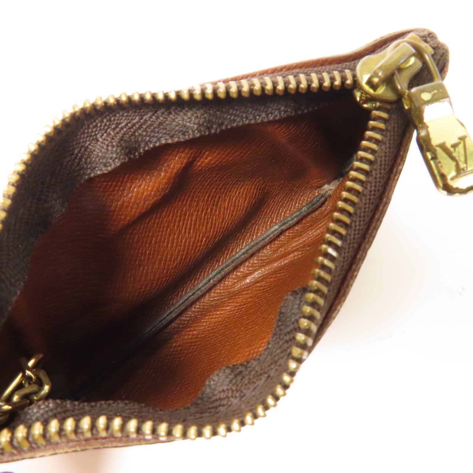 LOUIS VUITTON Monogram Key & Coin Case金扣零錢包啡色