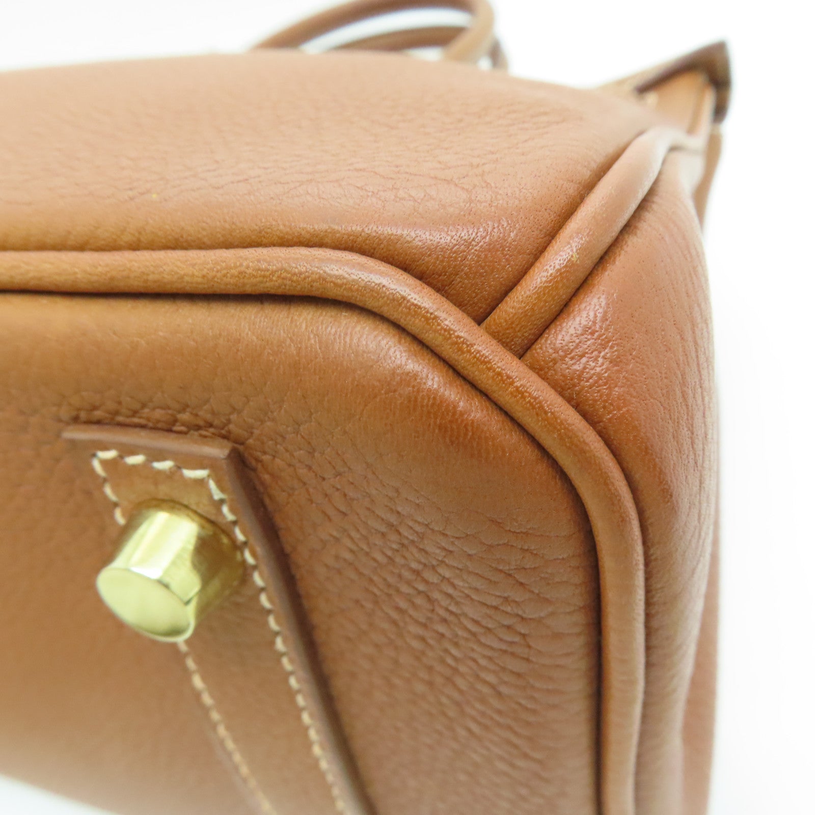 HERMES Vache Trekking皮革Birkin 30金扣手挽袋Gold/啡色