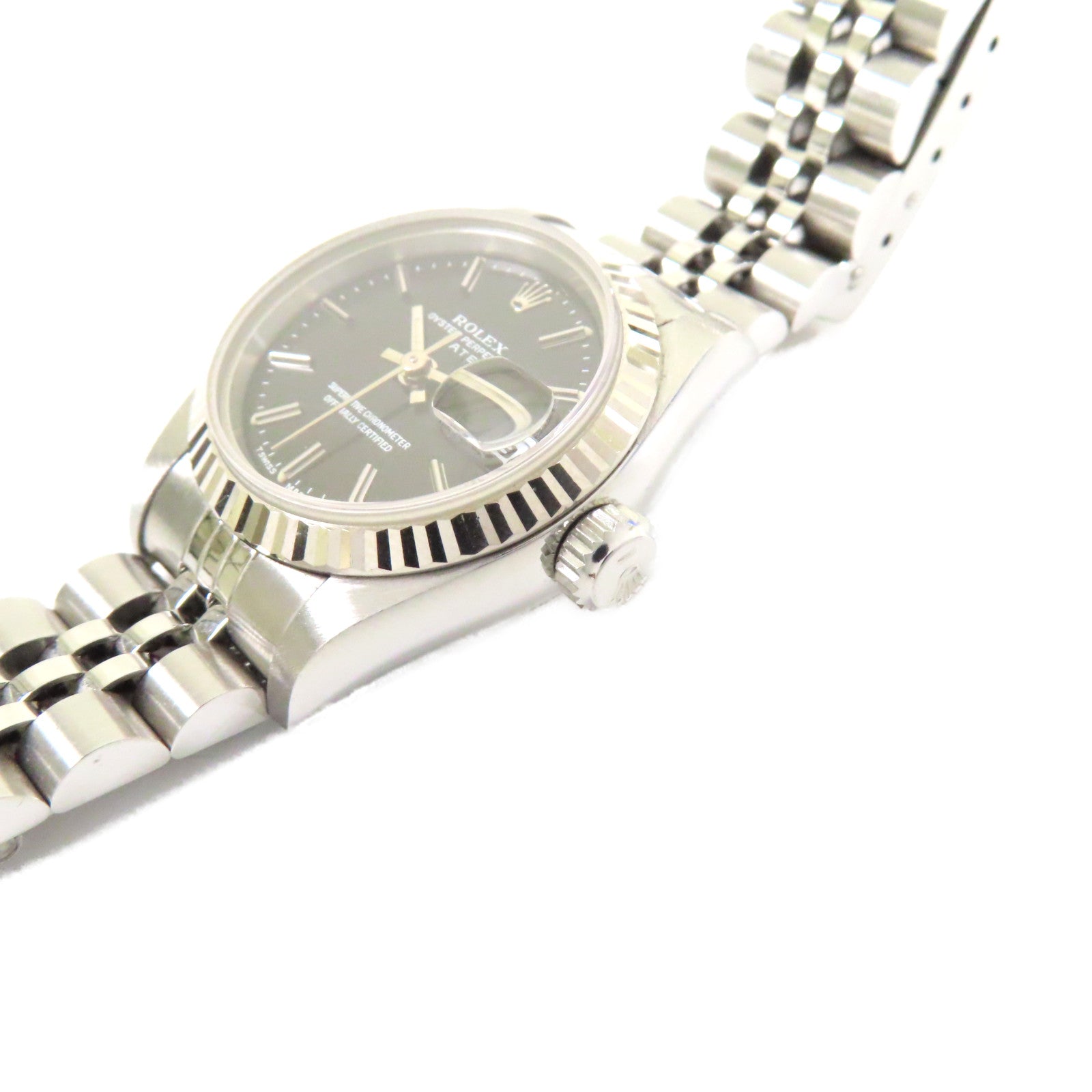 ROLEX 不鏽鋼Lady Date 26mm手錶自動機芯黑色