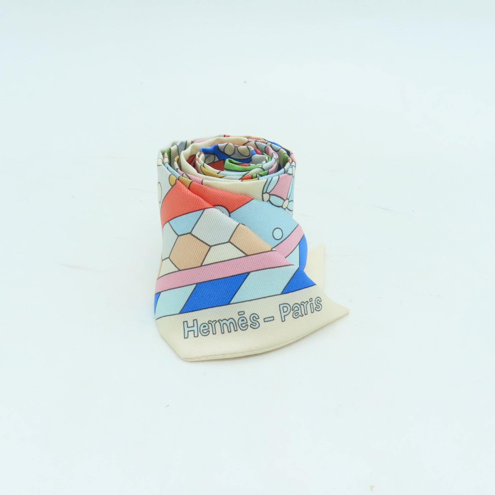 HERMES 丝质Twilly丝巾彩色