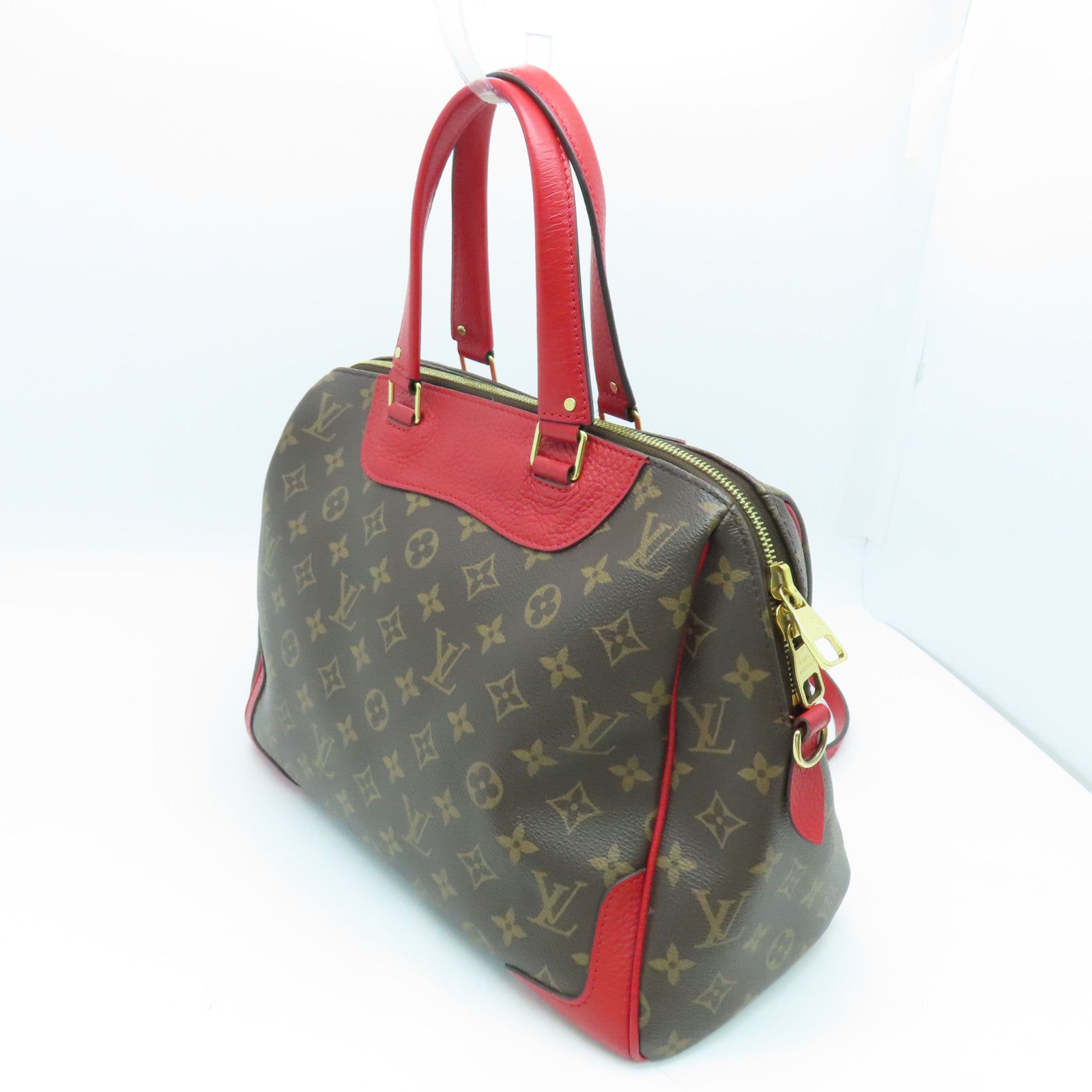 LOUIS VUITTON Monogram Retiro PM 2 way Shoulder Bag金扣手挽肩背兩用袋啡色