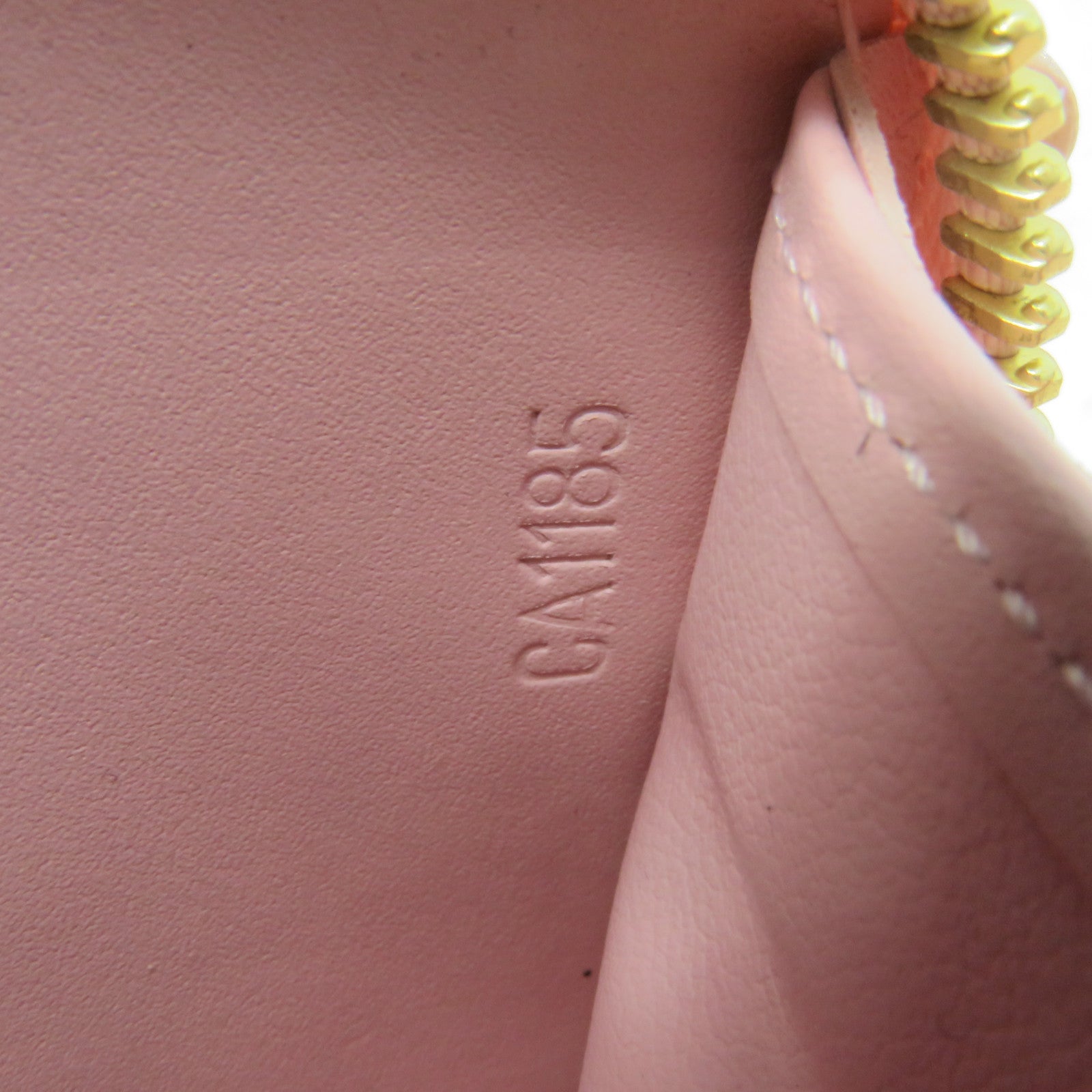 LOUIS VUITTON Mono-Vernis Zipper Long Wallet金扣拉链长钱包粉红色