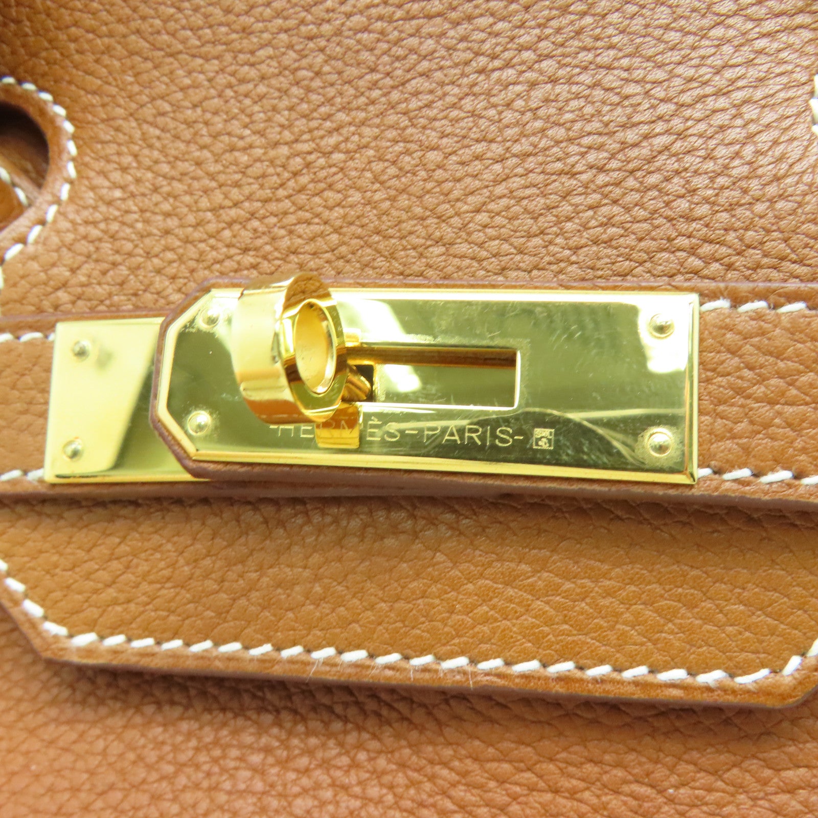 HERMES Vache Trekking皮革Birkin 30金扣手挽袋Gold/啡色