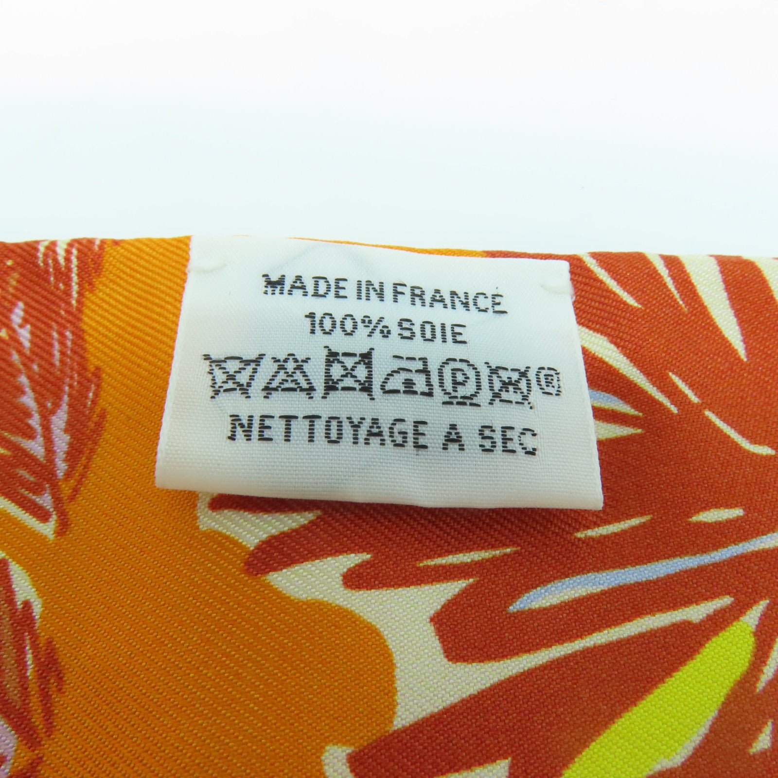 HERMES 丝质Twilly丝巾橙色