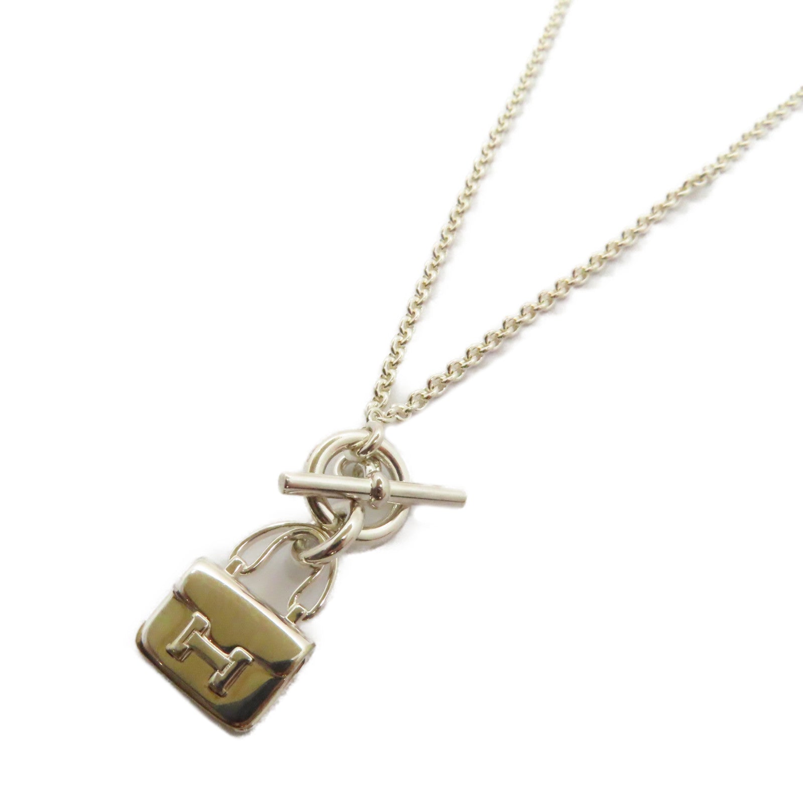 HERMES 925純銀Kelly Necklace項鍊銀色