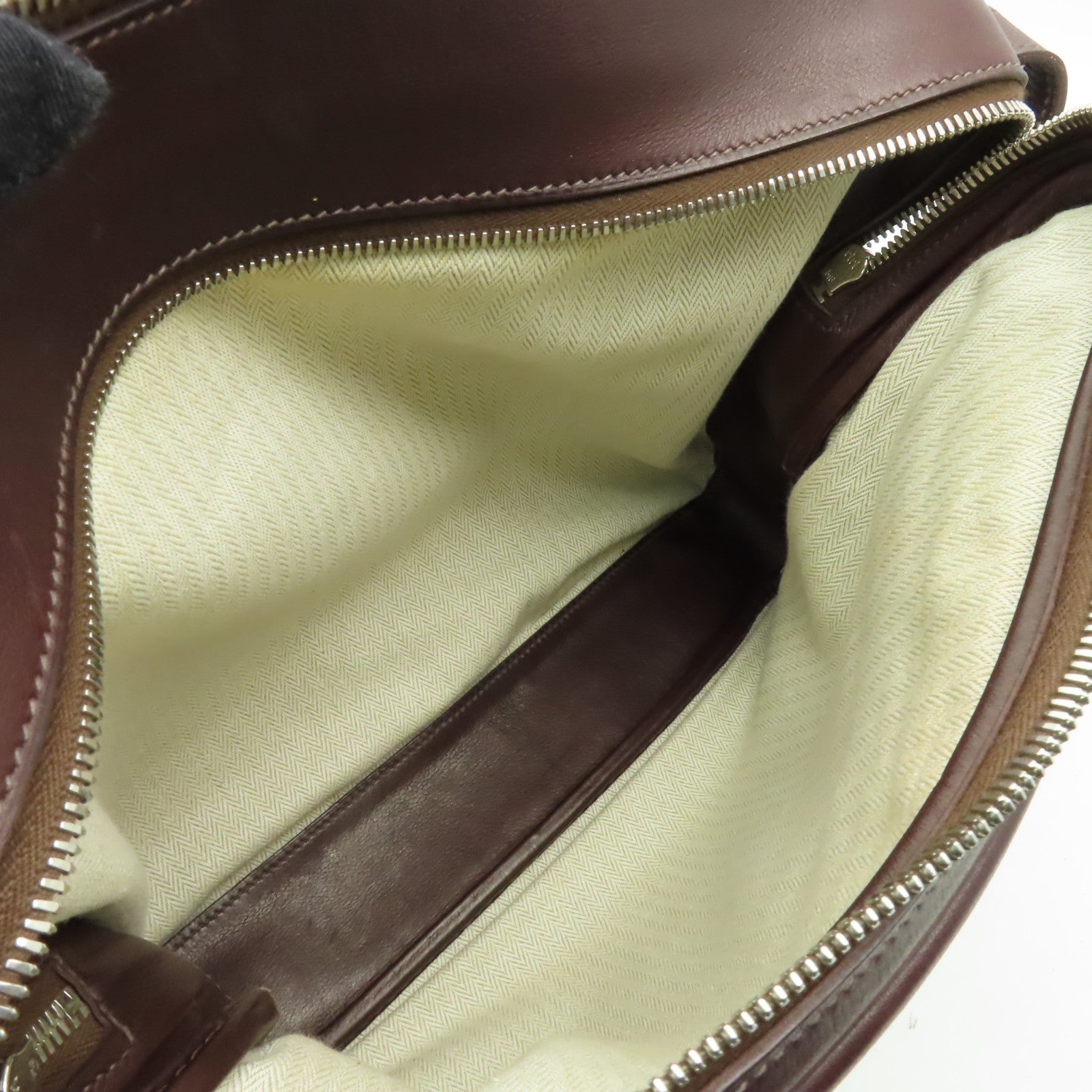 HERMES Evergrain皮革Sac Hebdo Reporter銀扣肩背袋雪茄色
