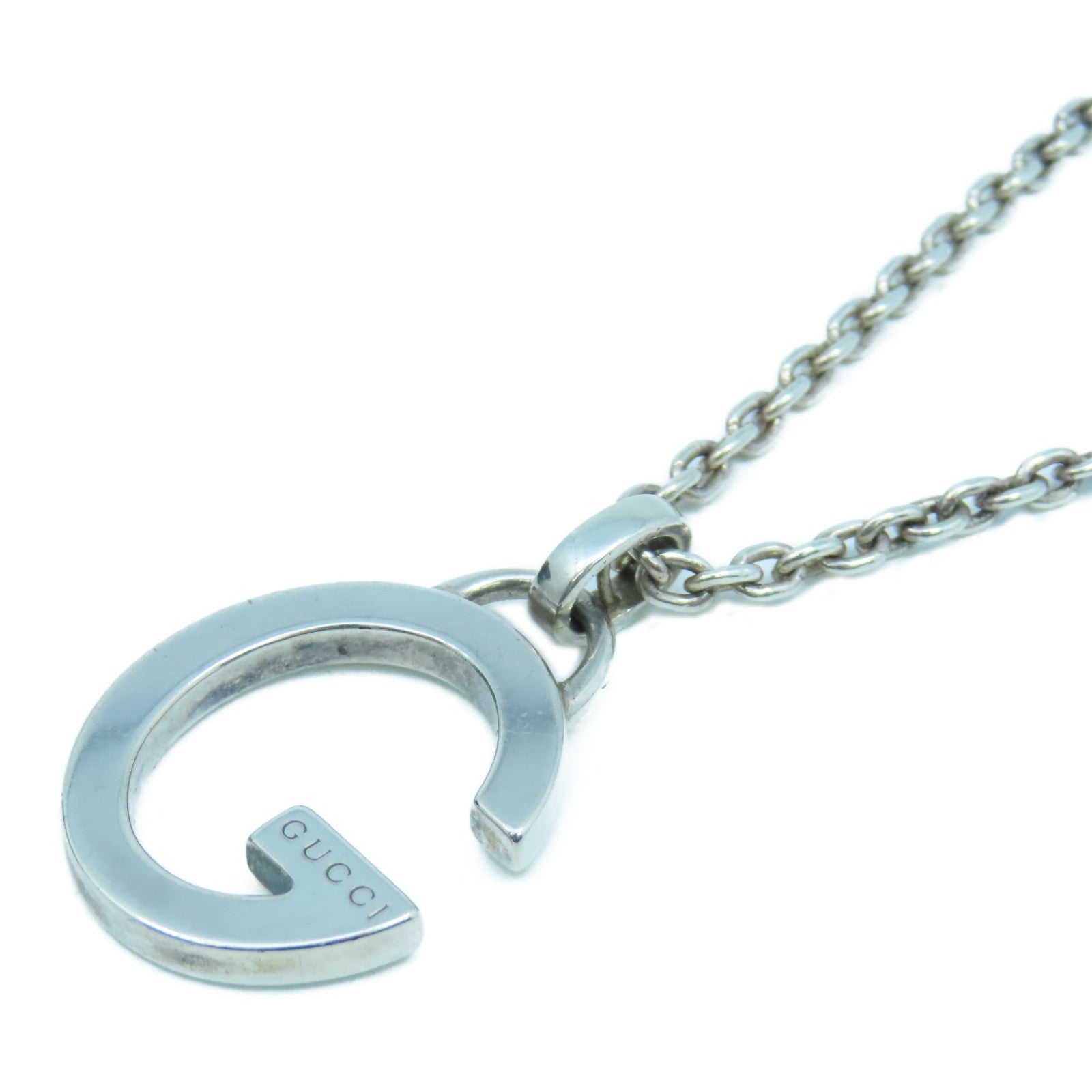 GUCCI 925 Sterling Silver Necklace Necklace