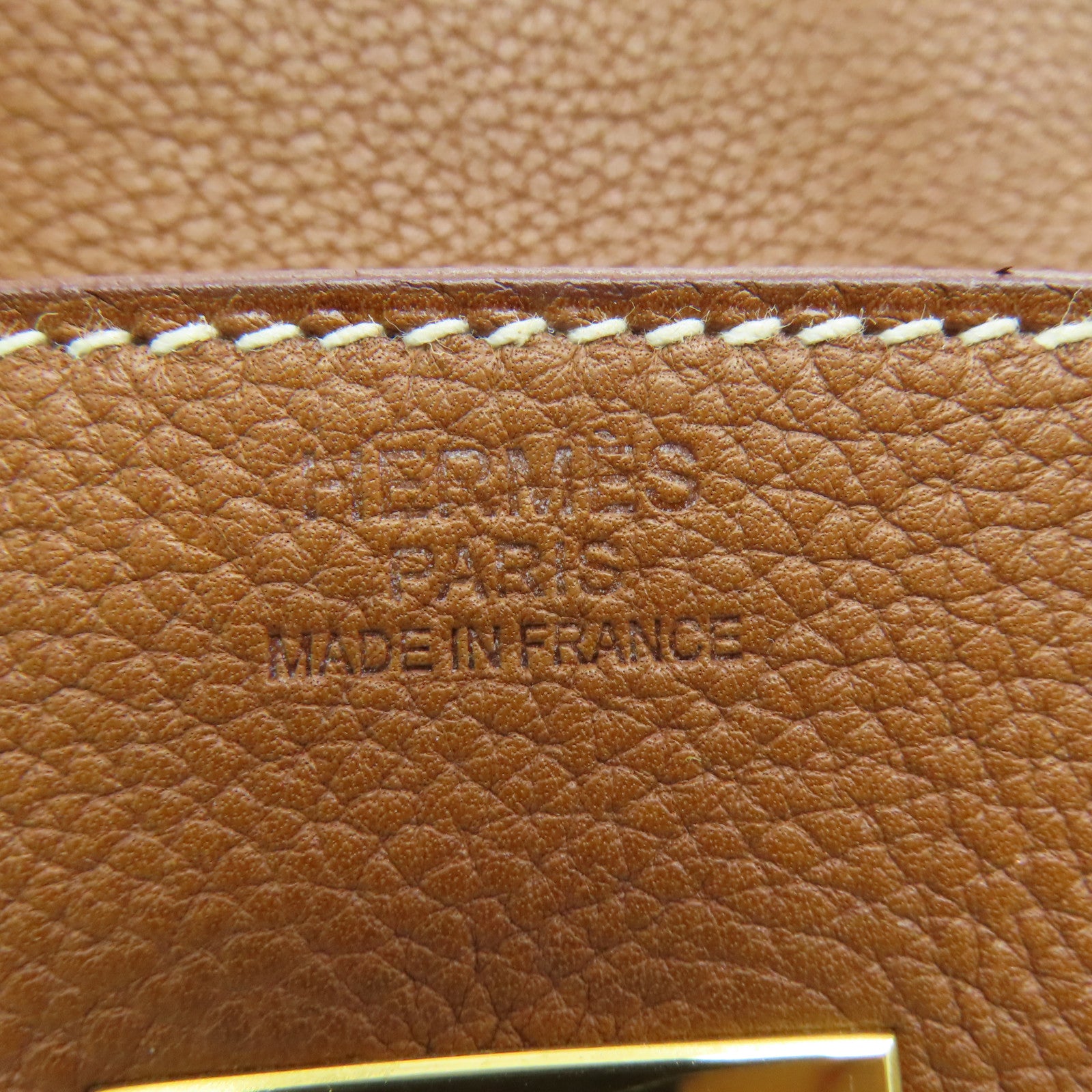 HERMES Vache Trekking皮革Birkin 30金扣手挽袋Gold/啡色