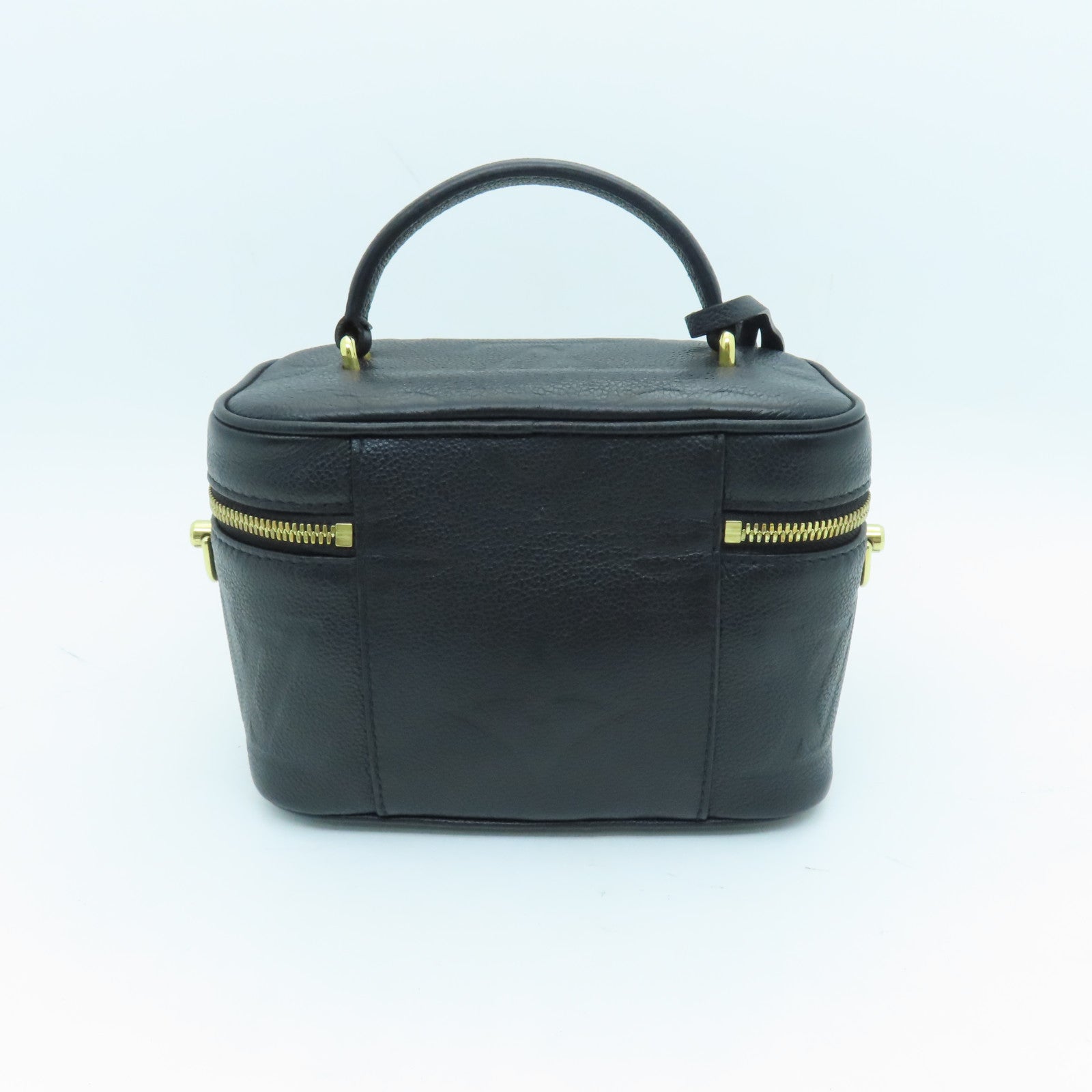 LOUIS VUITTON Monogram Empreinte Vanity PM Gold Buckle Chain Shoulder Bag Black
