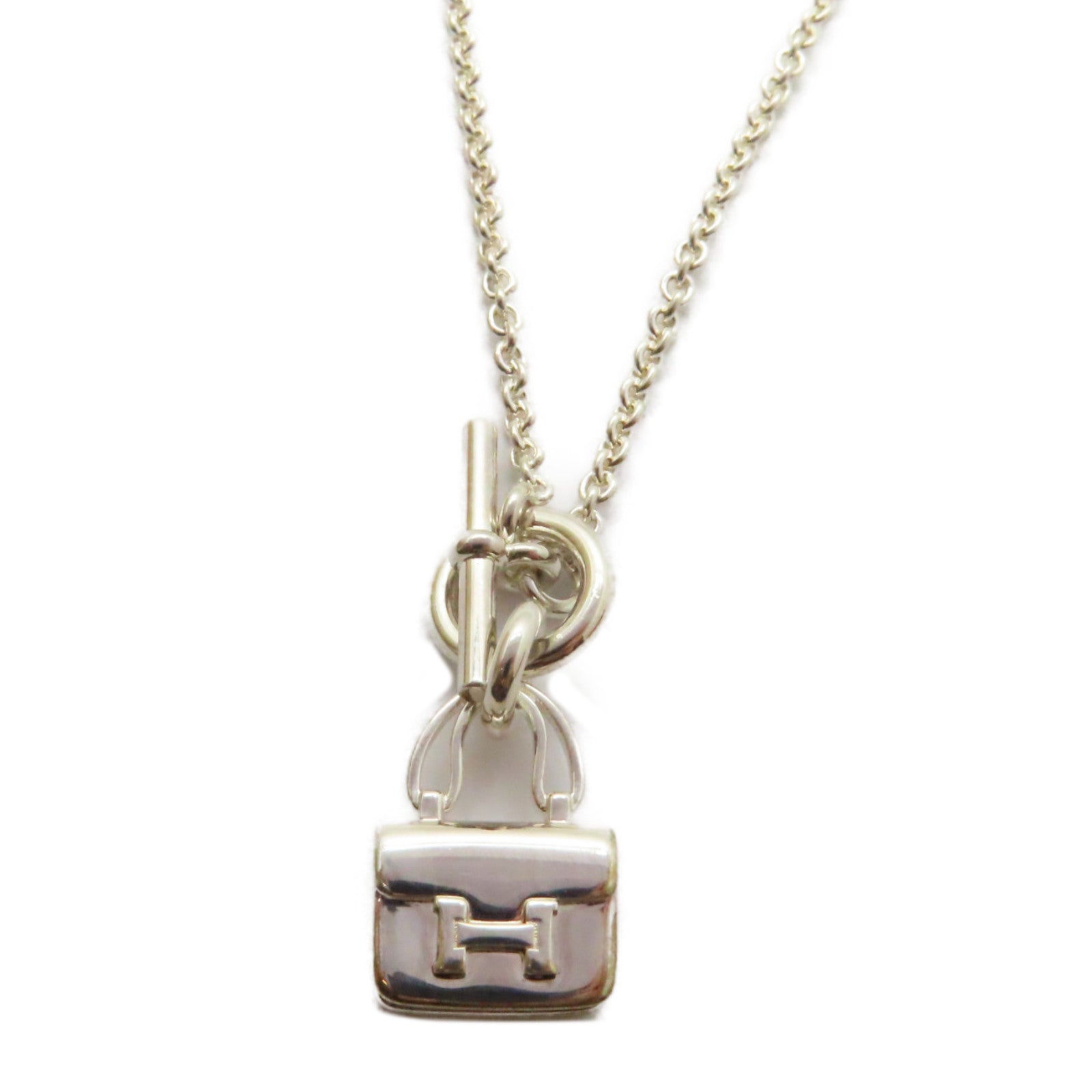 HERMES 925純銀Kelly Necklace項鍊銀色