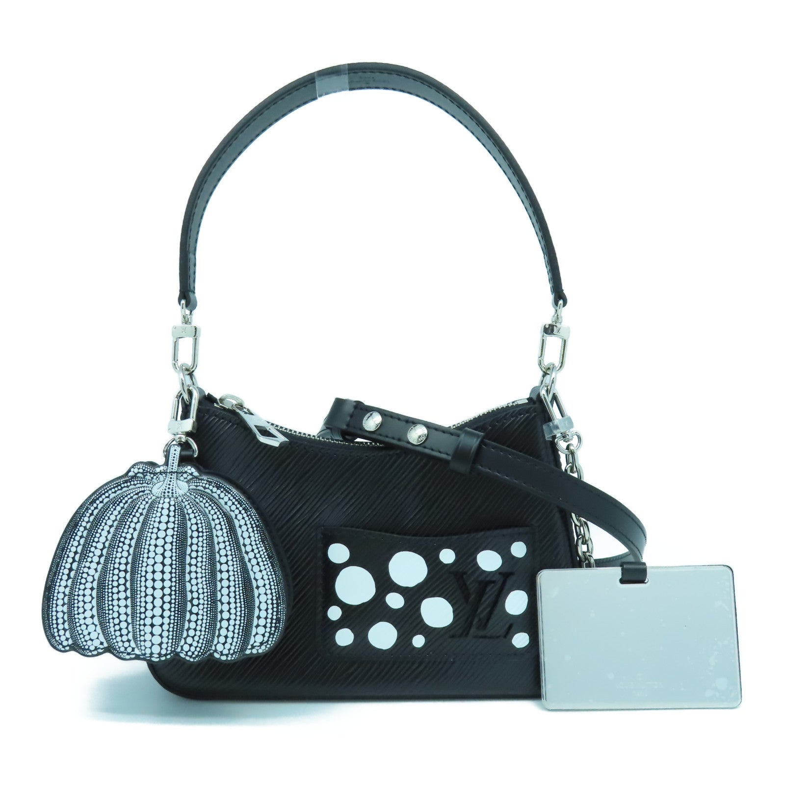LOUIS VUITTON Epi LVxYK Marellini銀扣手挽肩背兩用袋黑色/白色