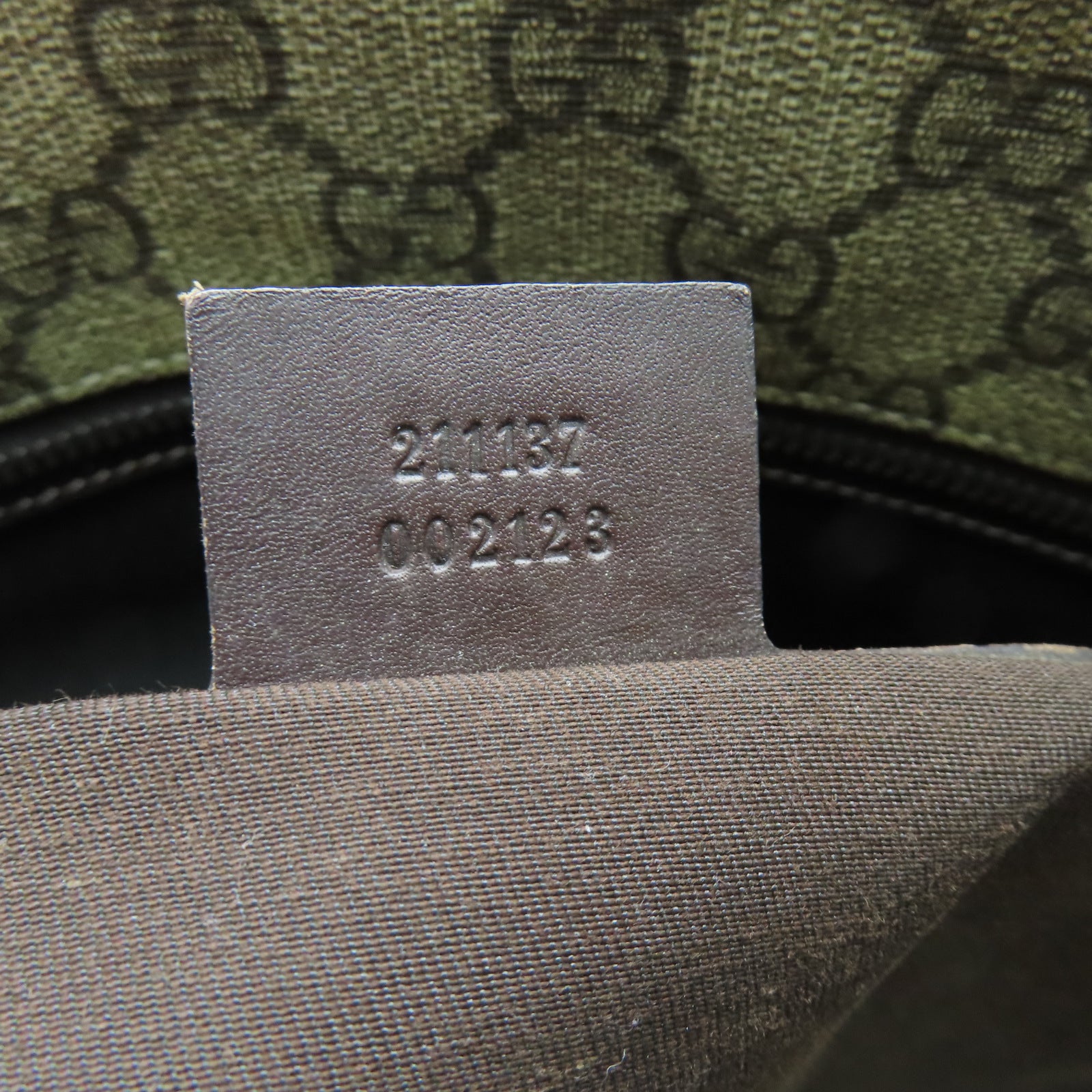 GUCCI 塗層帆布Tote Bag銀扣手挽袋棕色