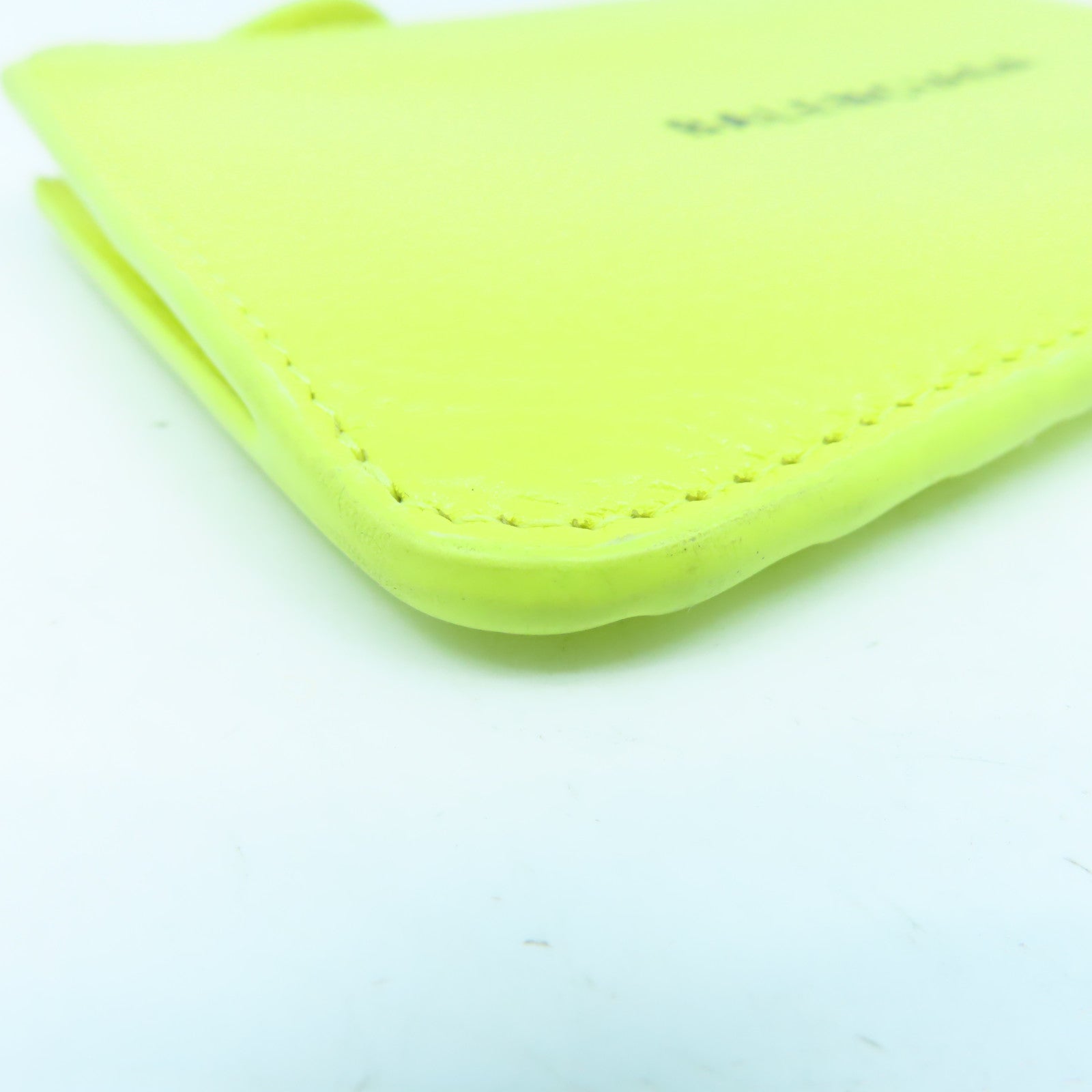 BALENCIAGA 牛皮皮革Card Case銀扣卡片套黃色