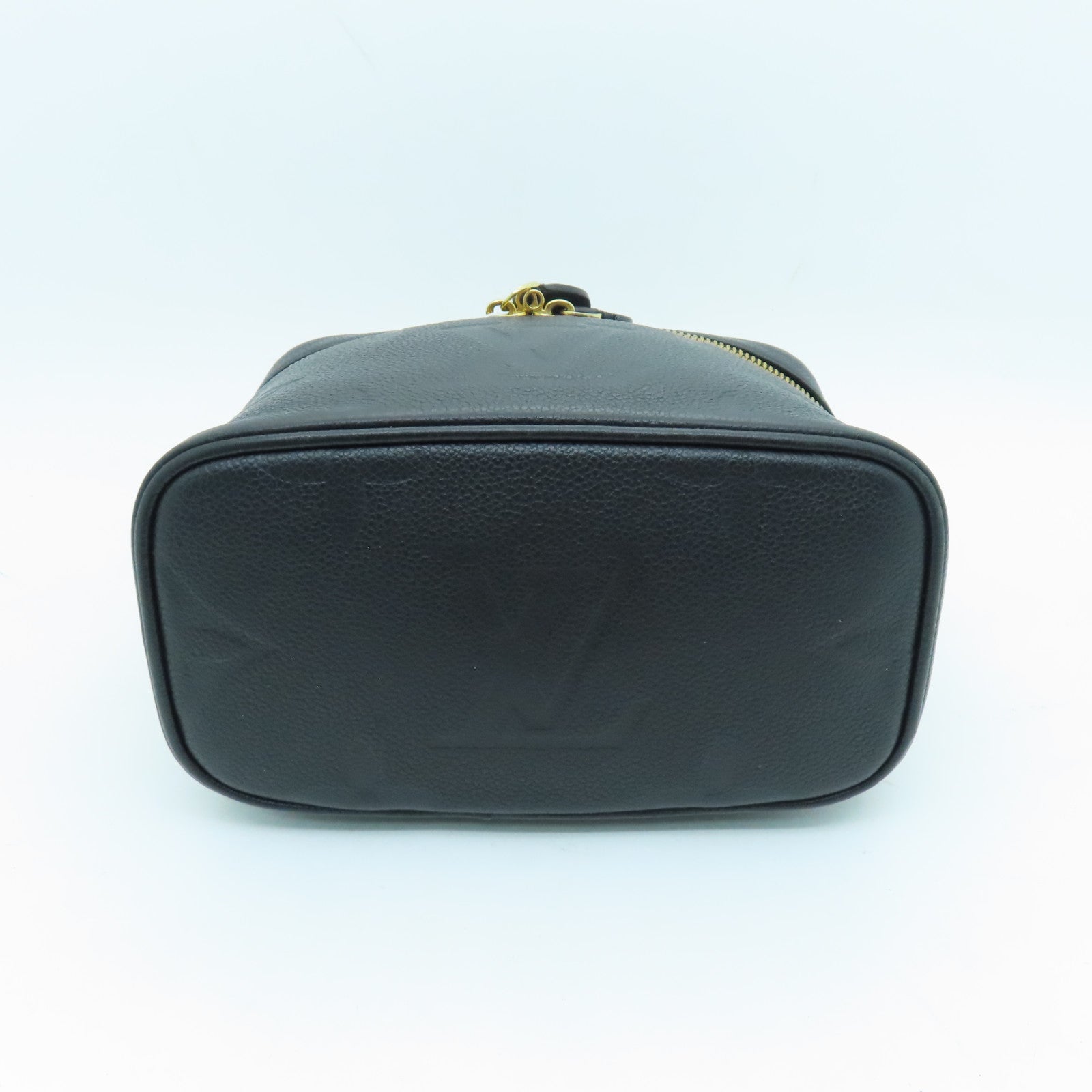 LOUIS VUITTON Monogram Empreinte Vanity PM Gold Buckle Chain Shoulder Bag Black