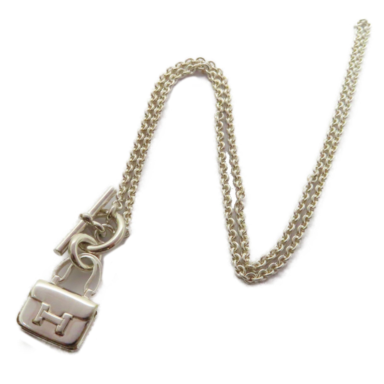 HERMES 925純銀Kelly Necklace項鍊銀色
