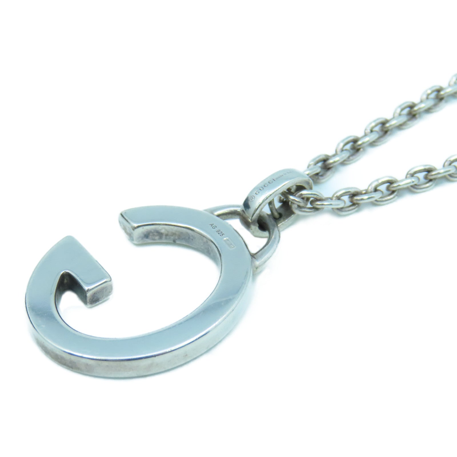 GUCCI 925 Sterling Silver Necklace Necklace