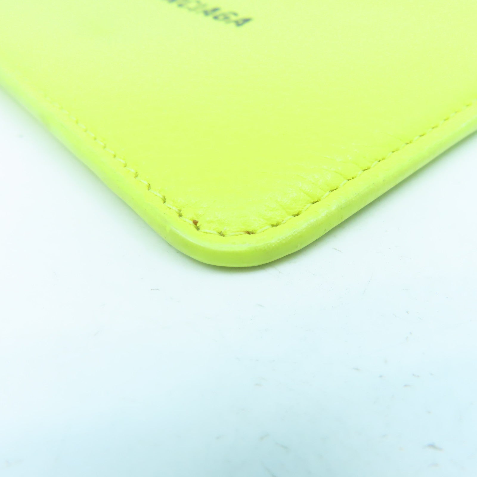 BALENCIAGA 牛皮皮革Card Case銀扣卡片套黃色