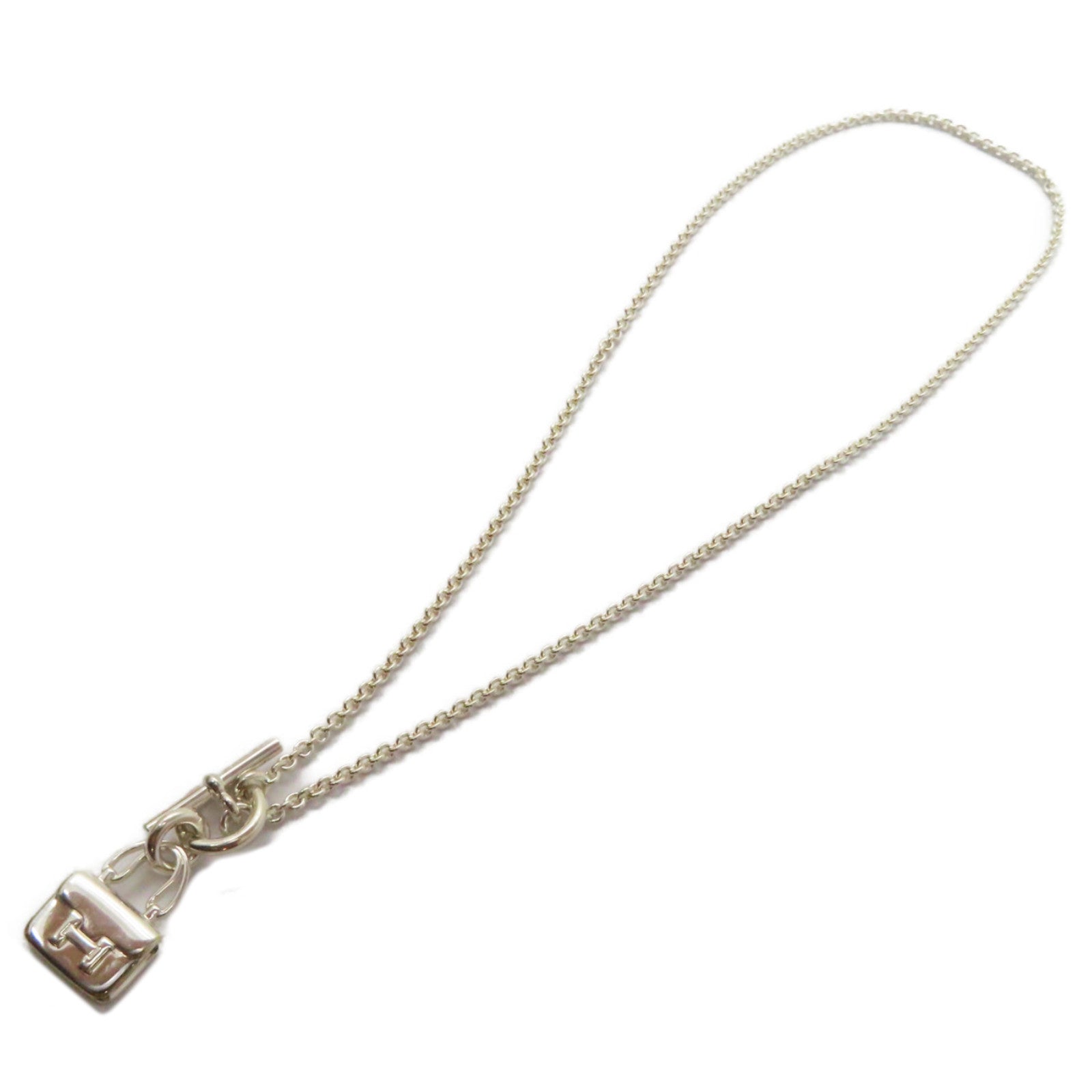 HERMES 925純銀Kelly Necklace項鍊銀色