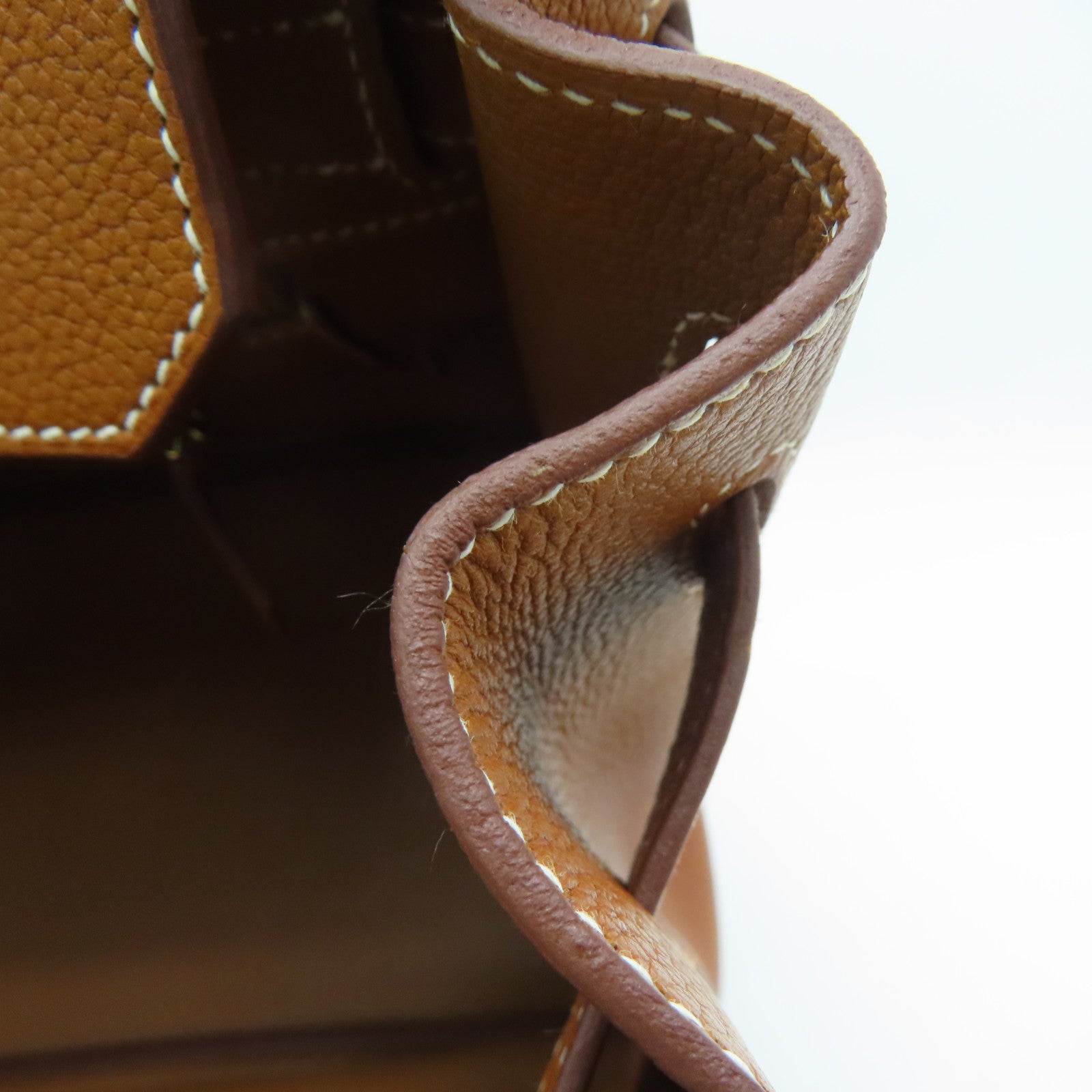 HERMES Vache Trekking皮革Birkin 30金扣手挽袋Gold/啡色