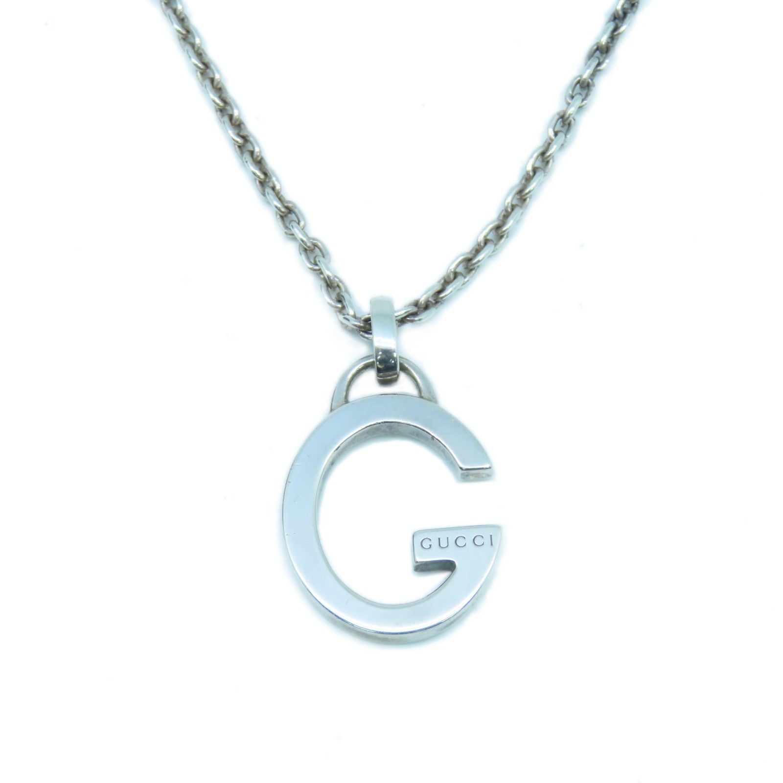 GUCCI 925 Sterling Silver Necklace Necklace