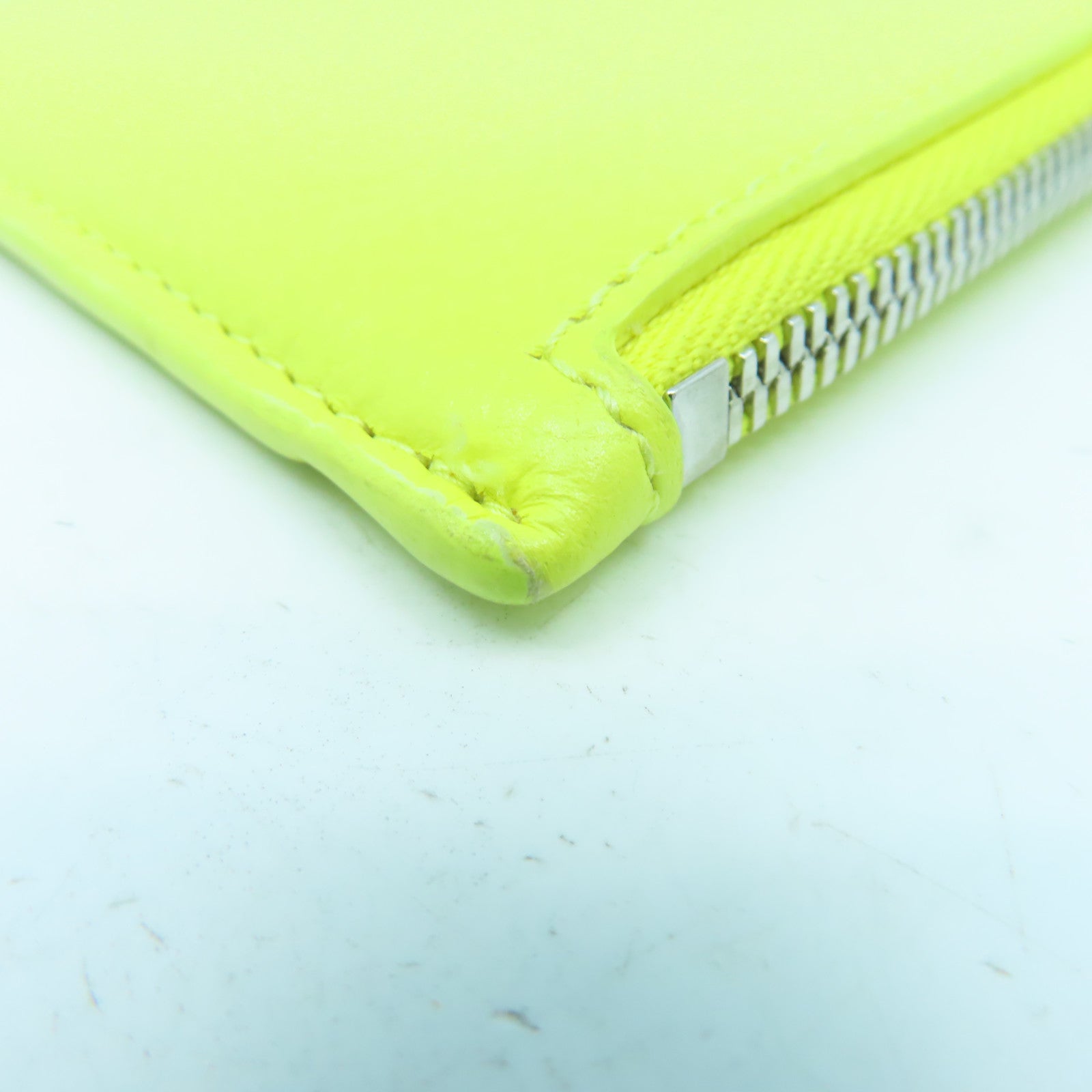 BALENCIAGA 牛皮皮革Card Case銀扣卡片套黃色