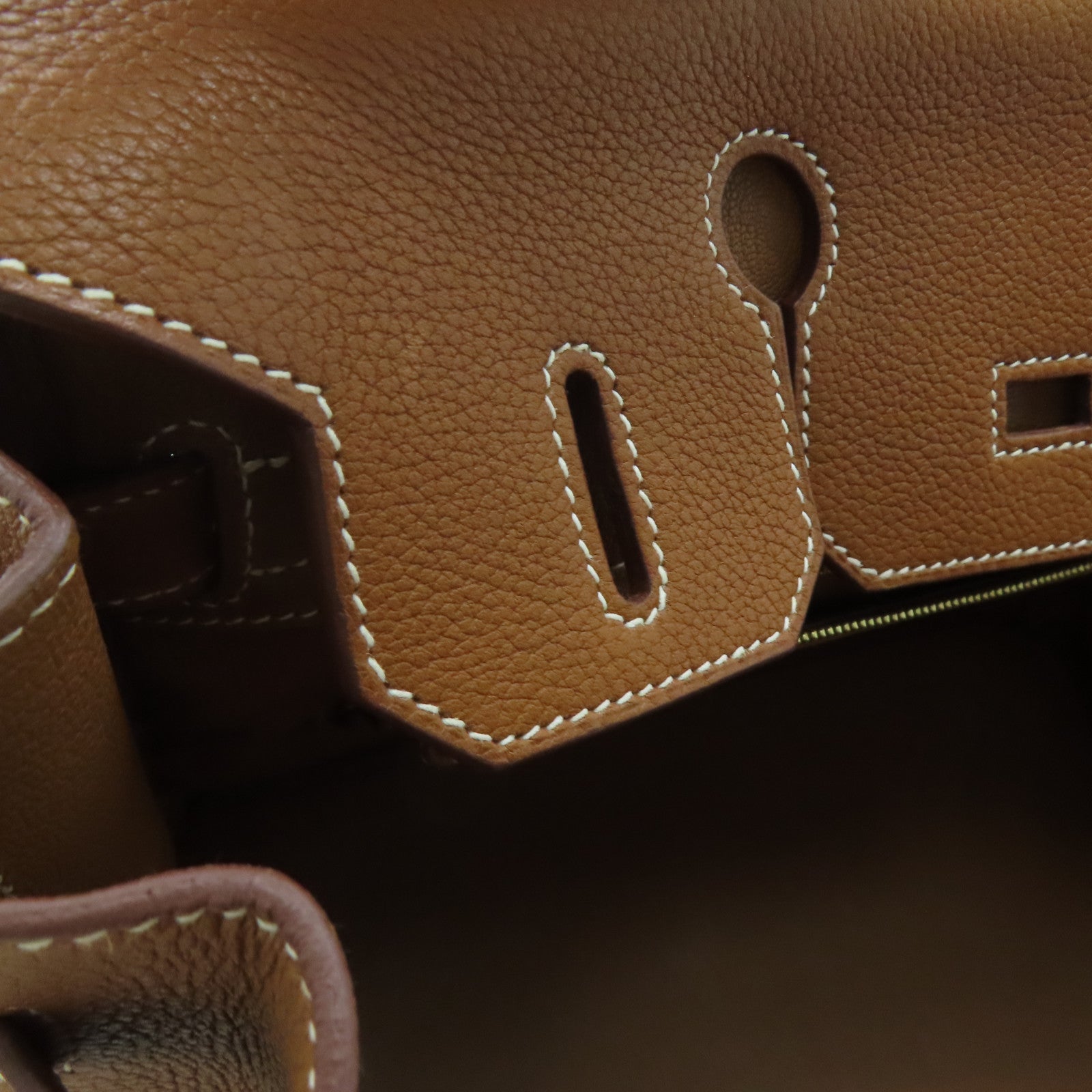 HERMES Vache Trekking皮革Birkin 30金扣手挽袋Gold/啡色