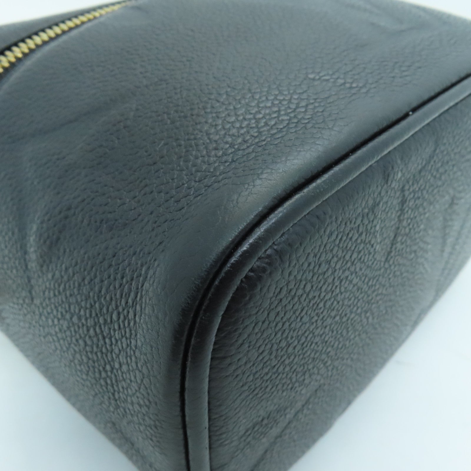 LOUIS VUITTON Monogram Empreinte Vanity PM Gold Buckle Chain Shoulder Bag Black