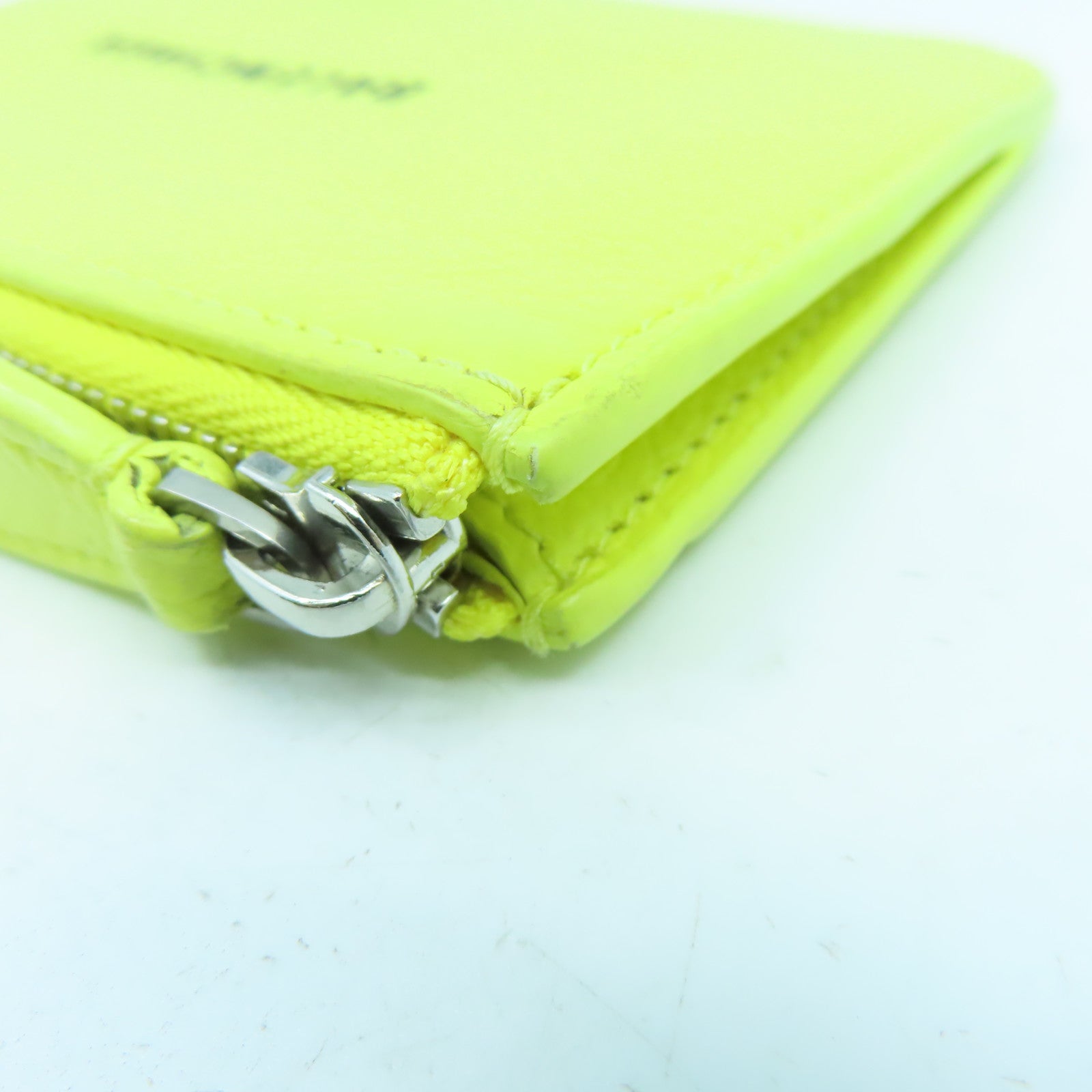 BALENCIAGA 牛皮皮革Card Case銀扣卡片套黃色