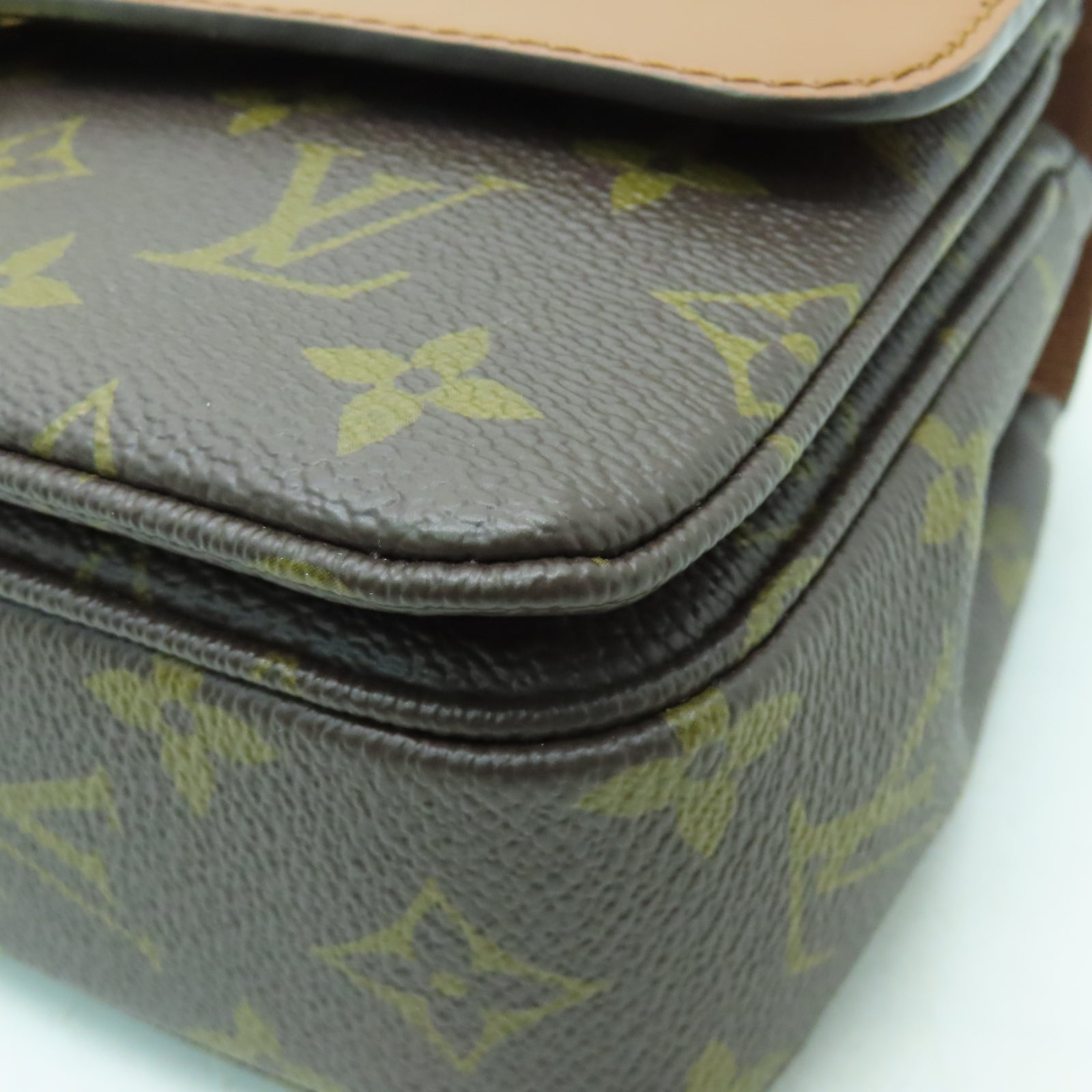 LOUIS VUITTON Monogram Marceau金扣鏈帶肩背袋啡色