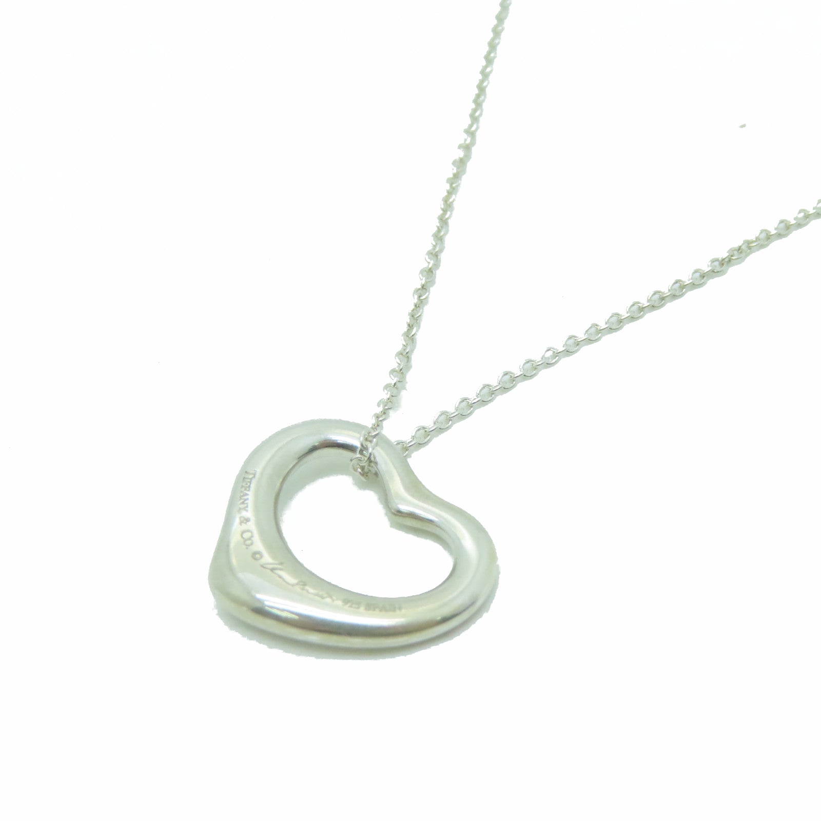 TIFFANY＆CO 925純銀Open Heart Pendant項鏈