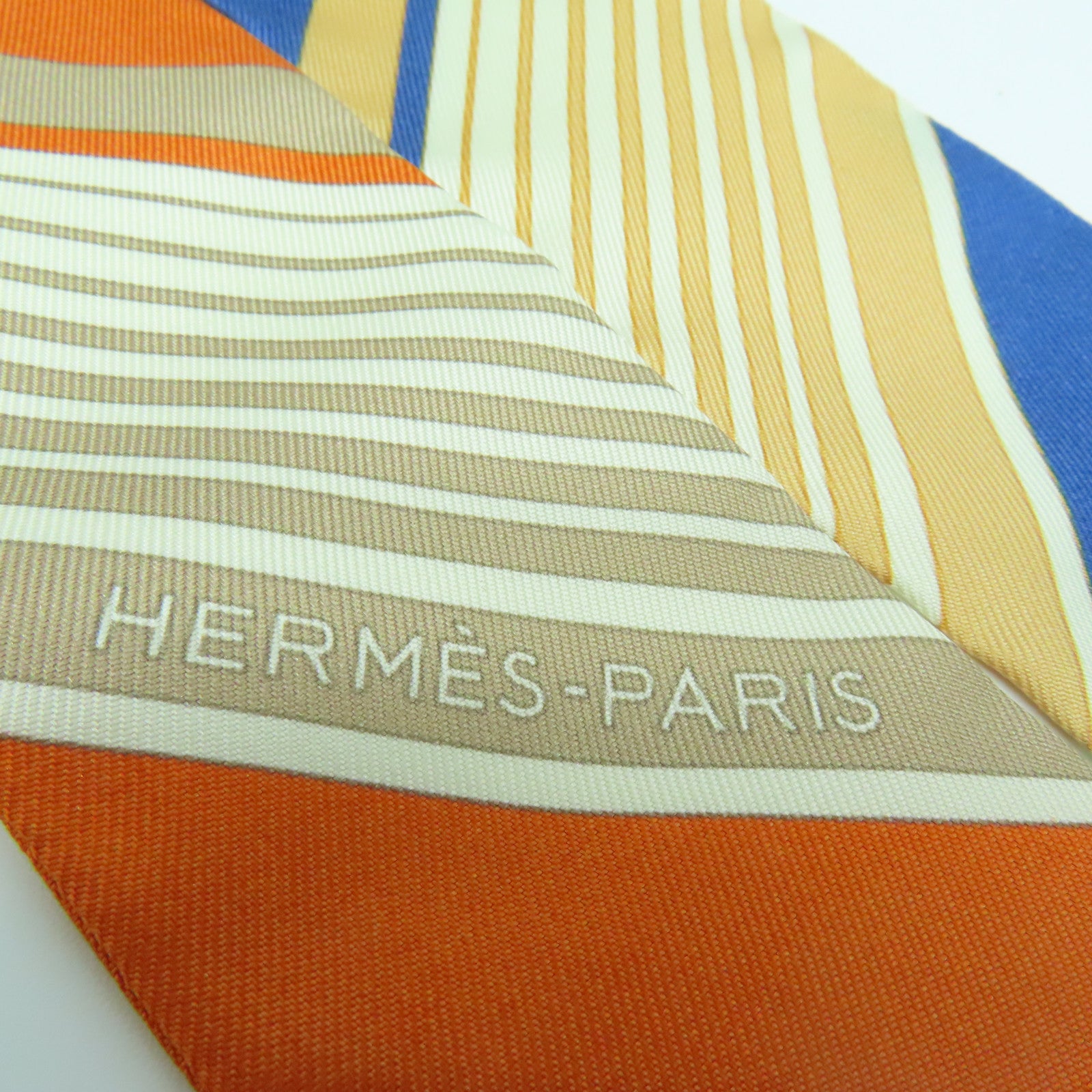 HERMES 丝质Twilly丝巾米色/多色