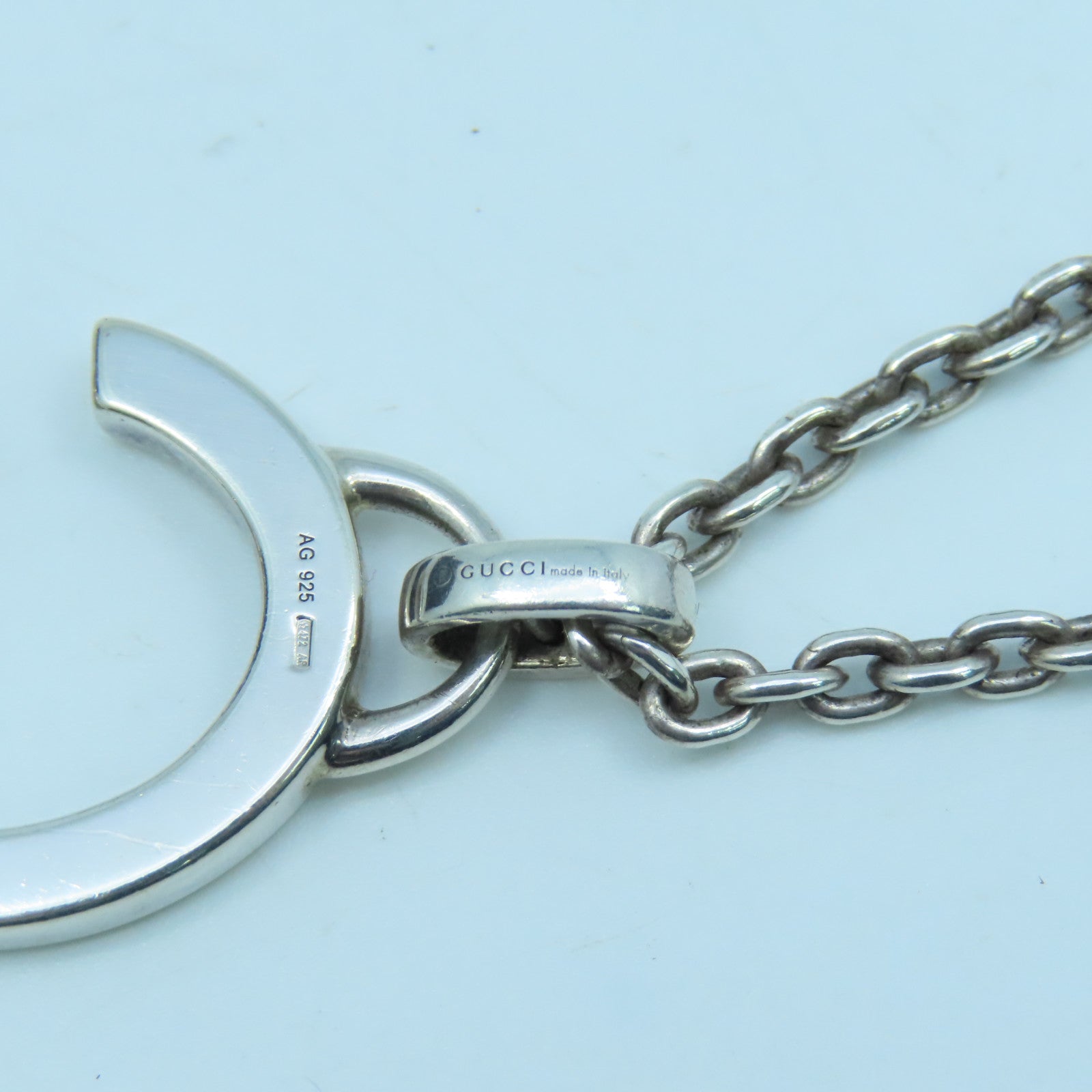 GUCCI 925 Sterling Silver Necklace Necklace