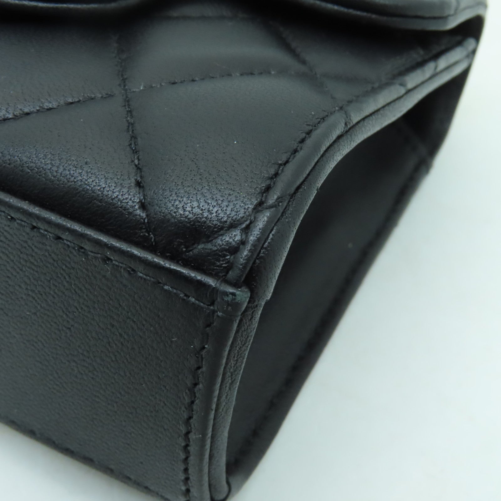 CHANEL 菱格羊皮皮革Chain Shoulder Bag金扣手挽肩背兩用袋