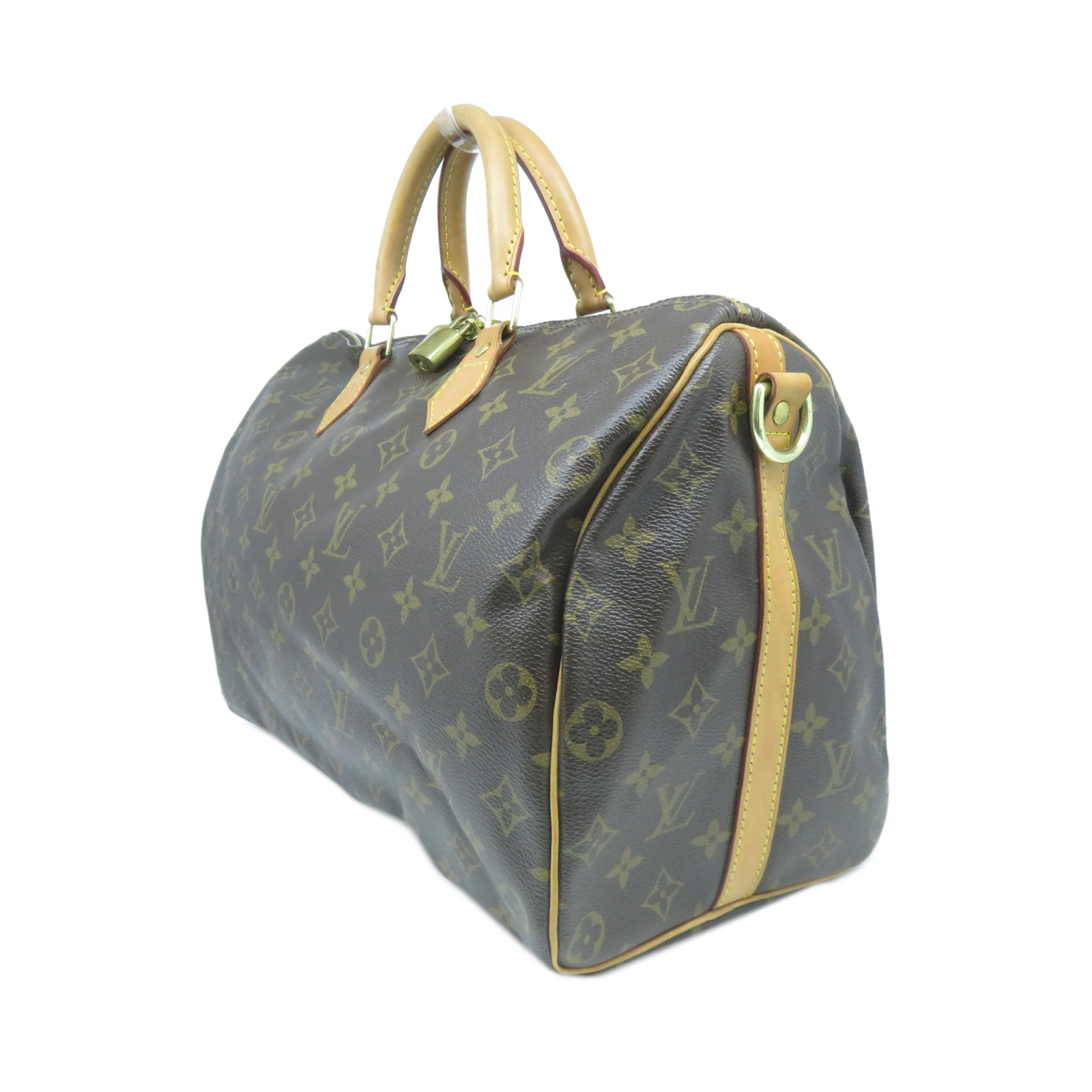 LOUIS VUITTON Monogram Speedy Bandouliere 35金扣手挽肩背兩用袋啡色